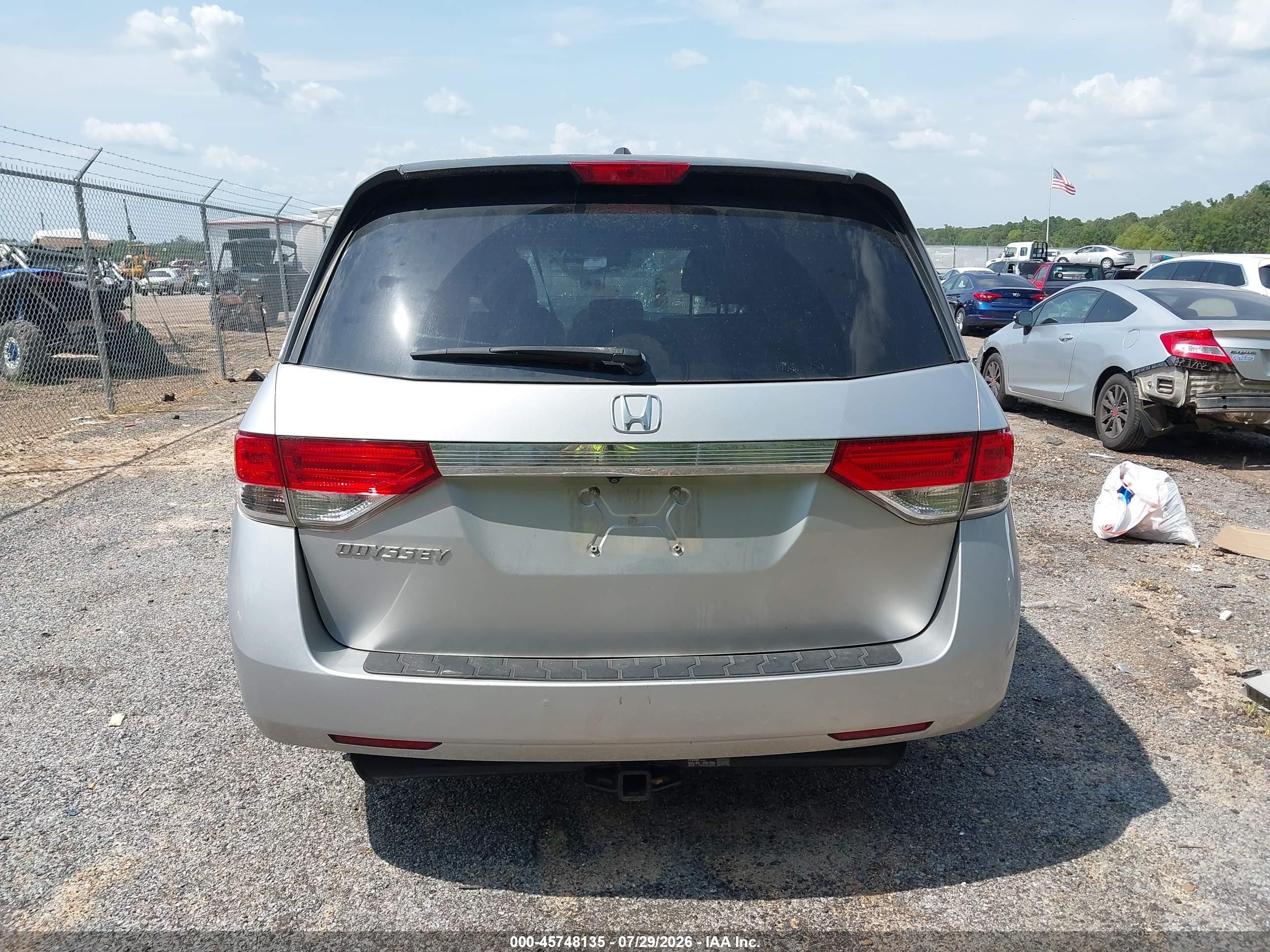 2015 Honda Odyssey Ex-l Silver vin: 5FNRL5H61FB002435