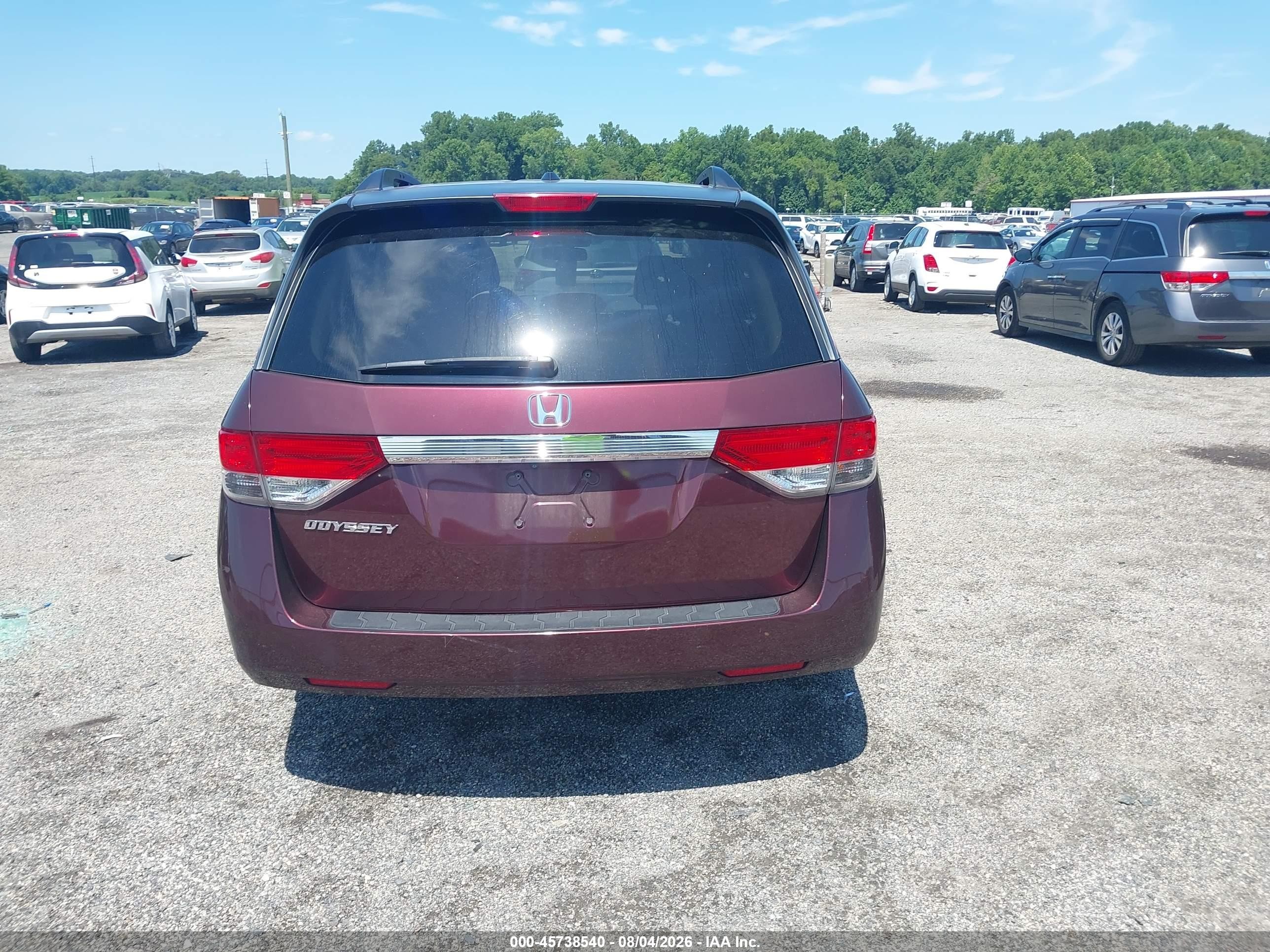 2015 Honda Odyssey Ex-l Maroon vin: 5FNRL5H61FB003990
