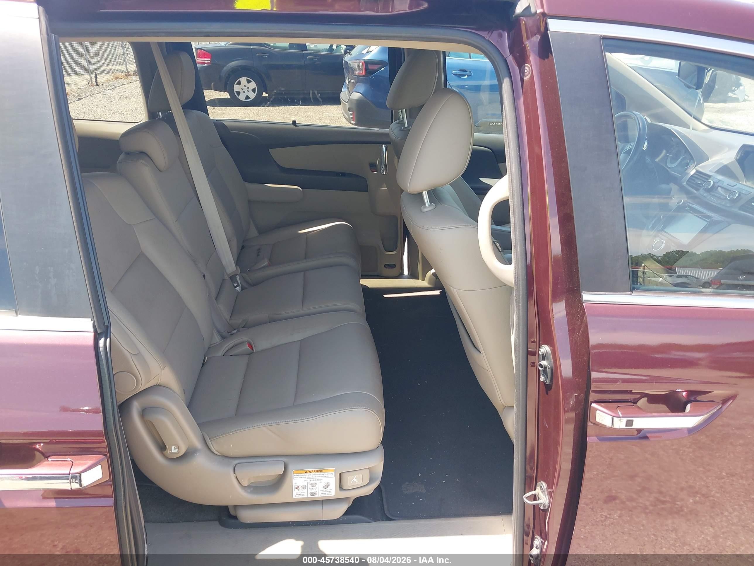 2015 Honda Odyssey Ex-l Maroon vin: 5FNRL5H61FB003990