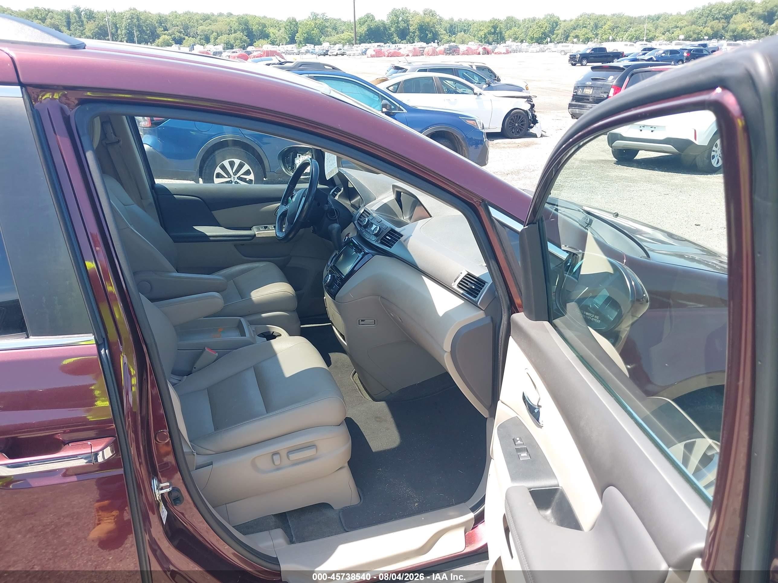 2015 Honda Odyssey Ex-l Maroon vin: 5FNRL5H61FB003990