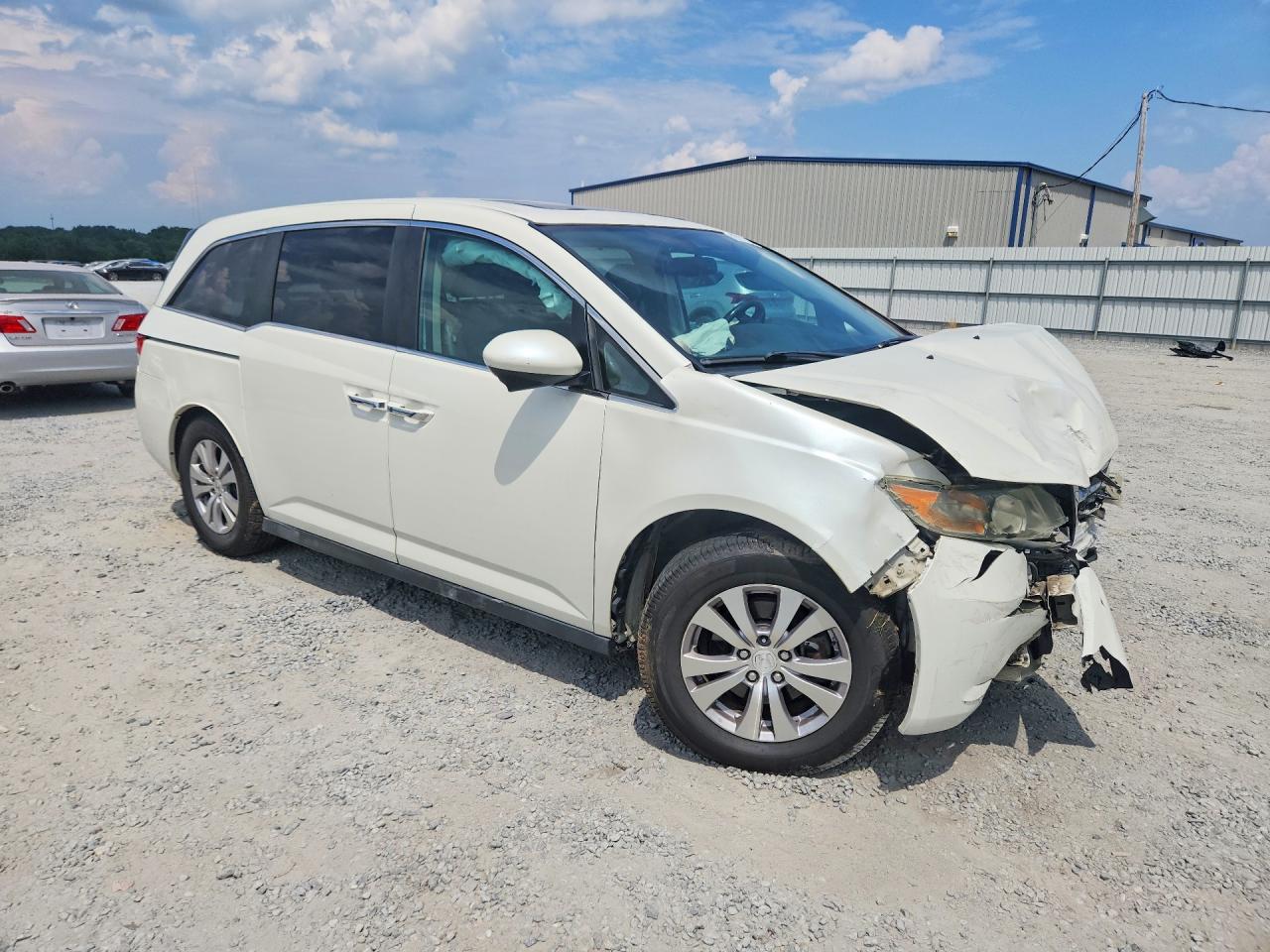 2015 Honda Odyssey Exl White vin: 5FNRL5H61FB021115
