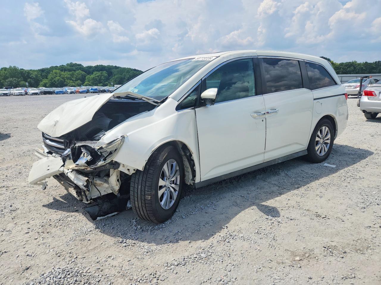 2015 Honda Odyssey Exl White vin: 5FNRL5H61FB021115