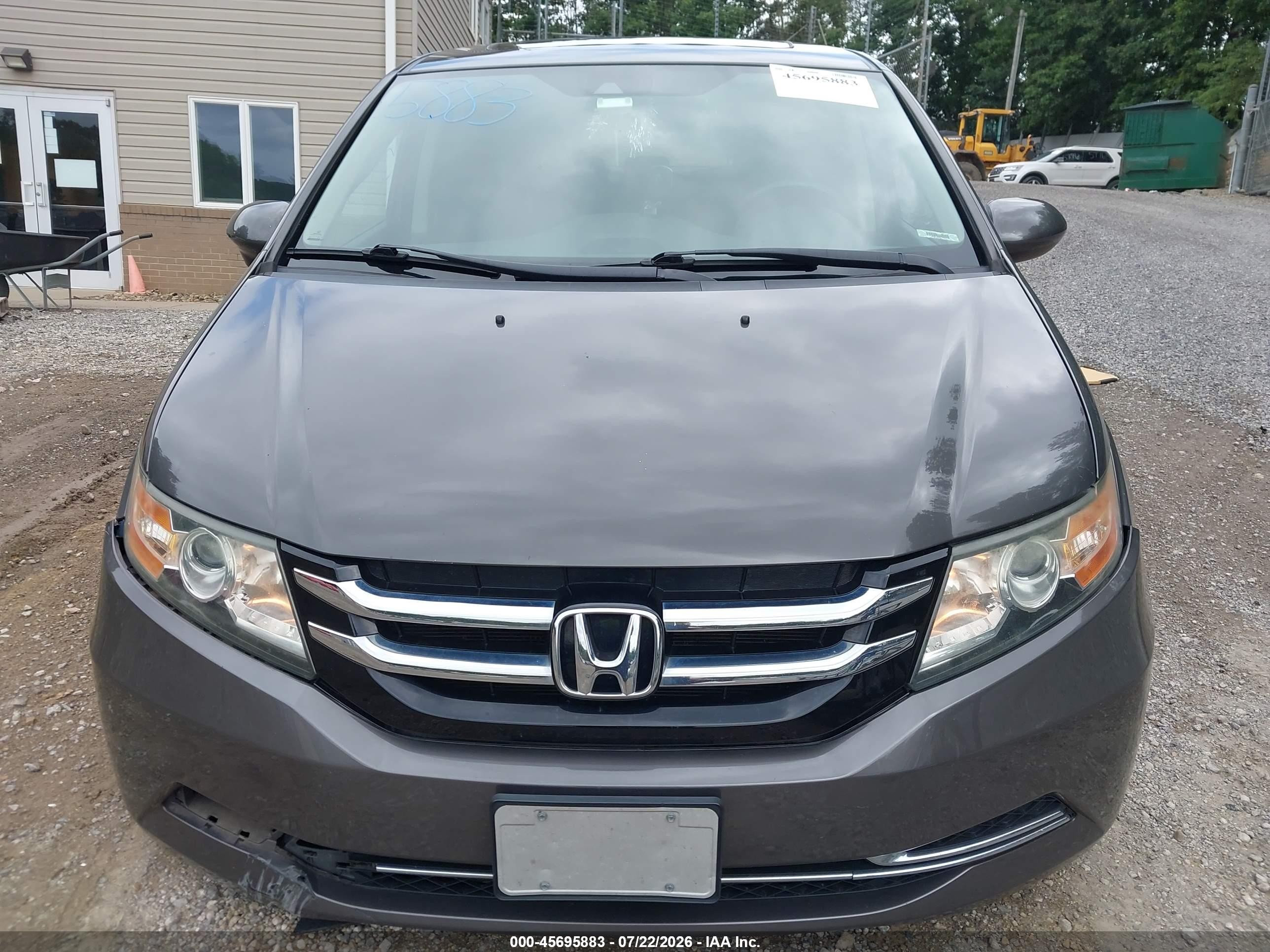 2015 Honda Odyssey Ex-l Gray vin: 5FNRL5H61FB022636