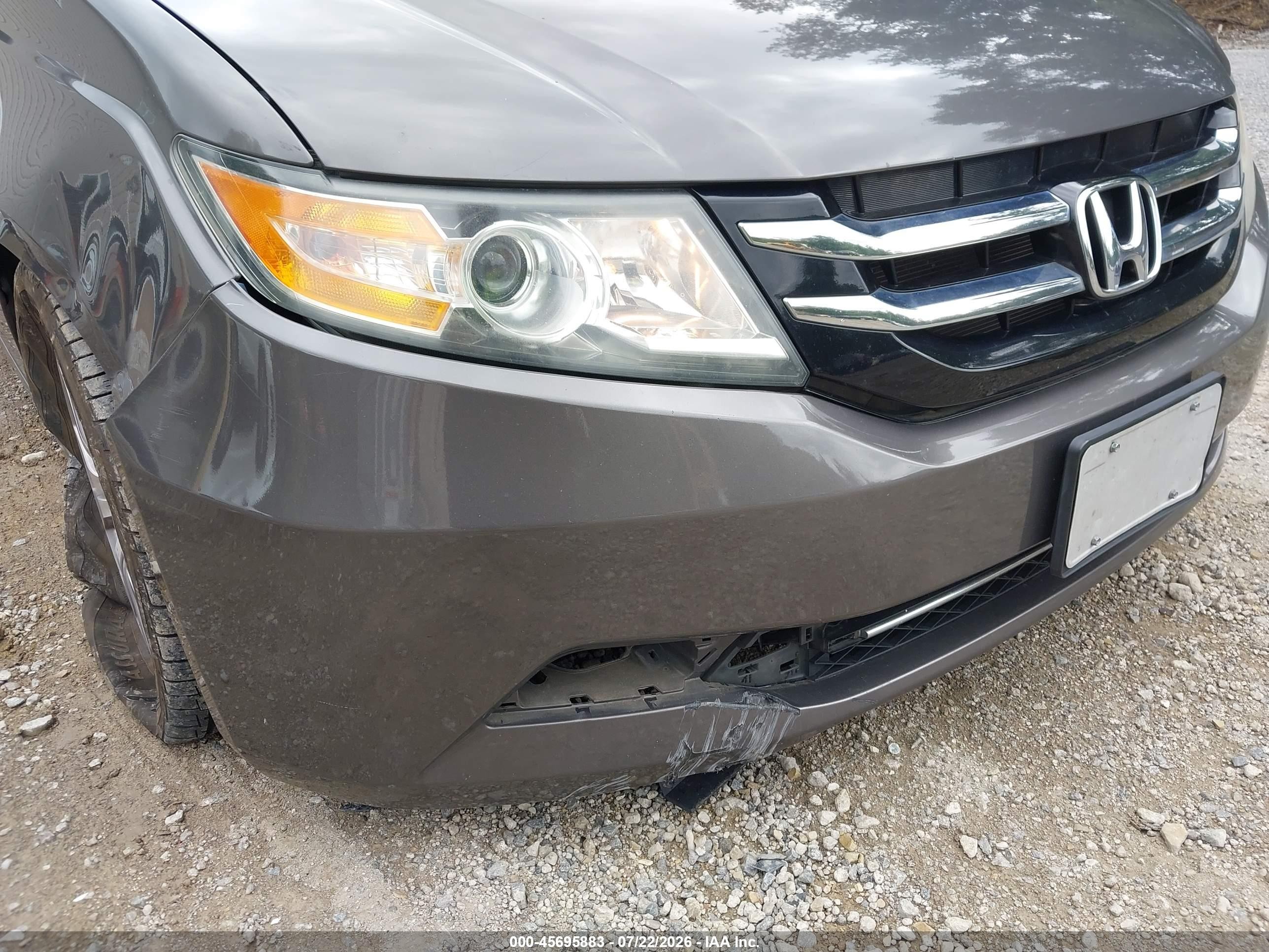 2015 Honda Odyssey Ex-l Gray vin: 5FNRL5H61FB022636