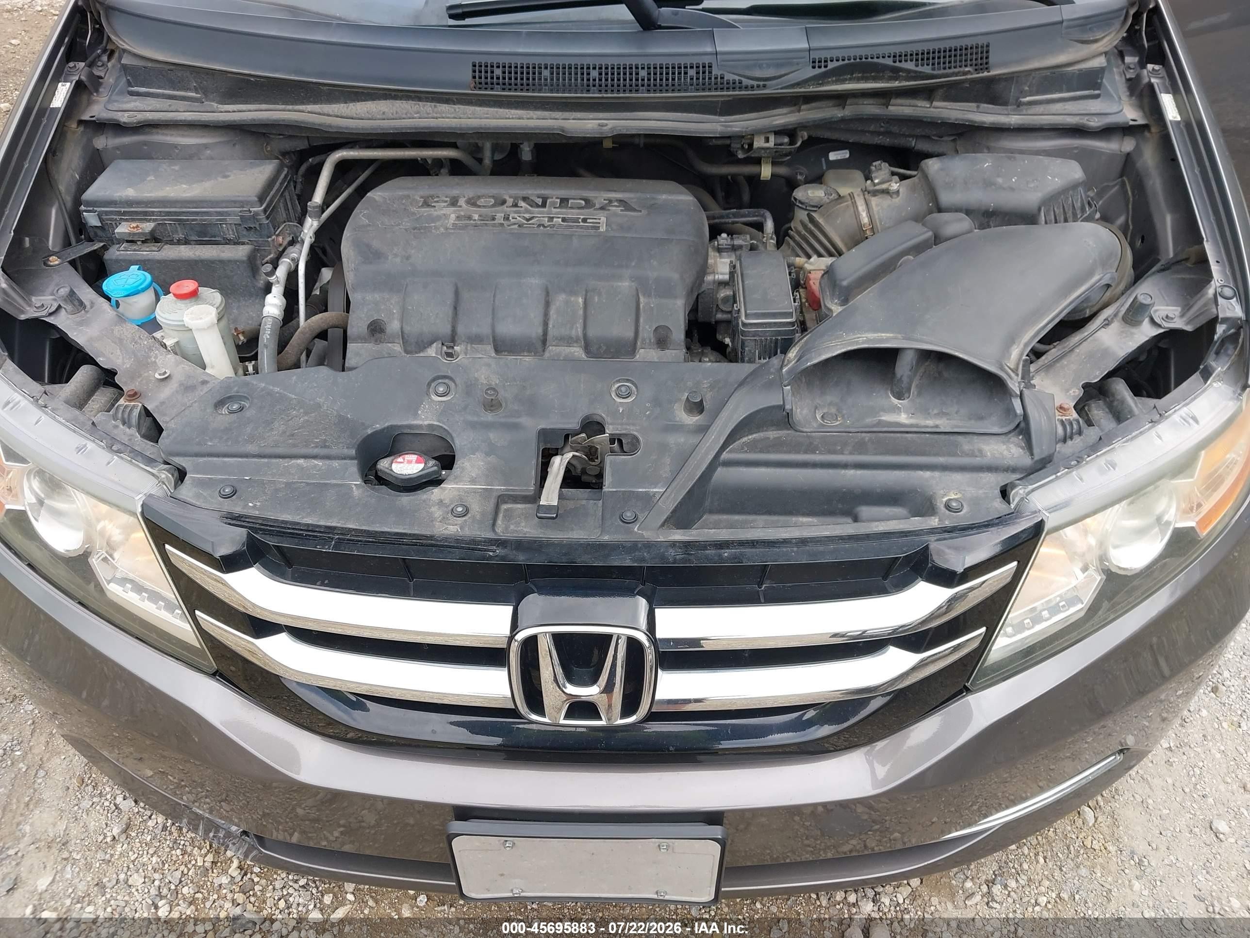 2015 Honda Odyssey Ex-l Gray vin: 5FNRL5H61FB022636