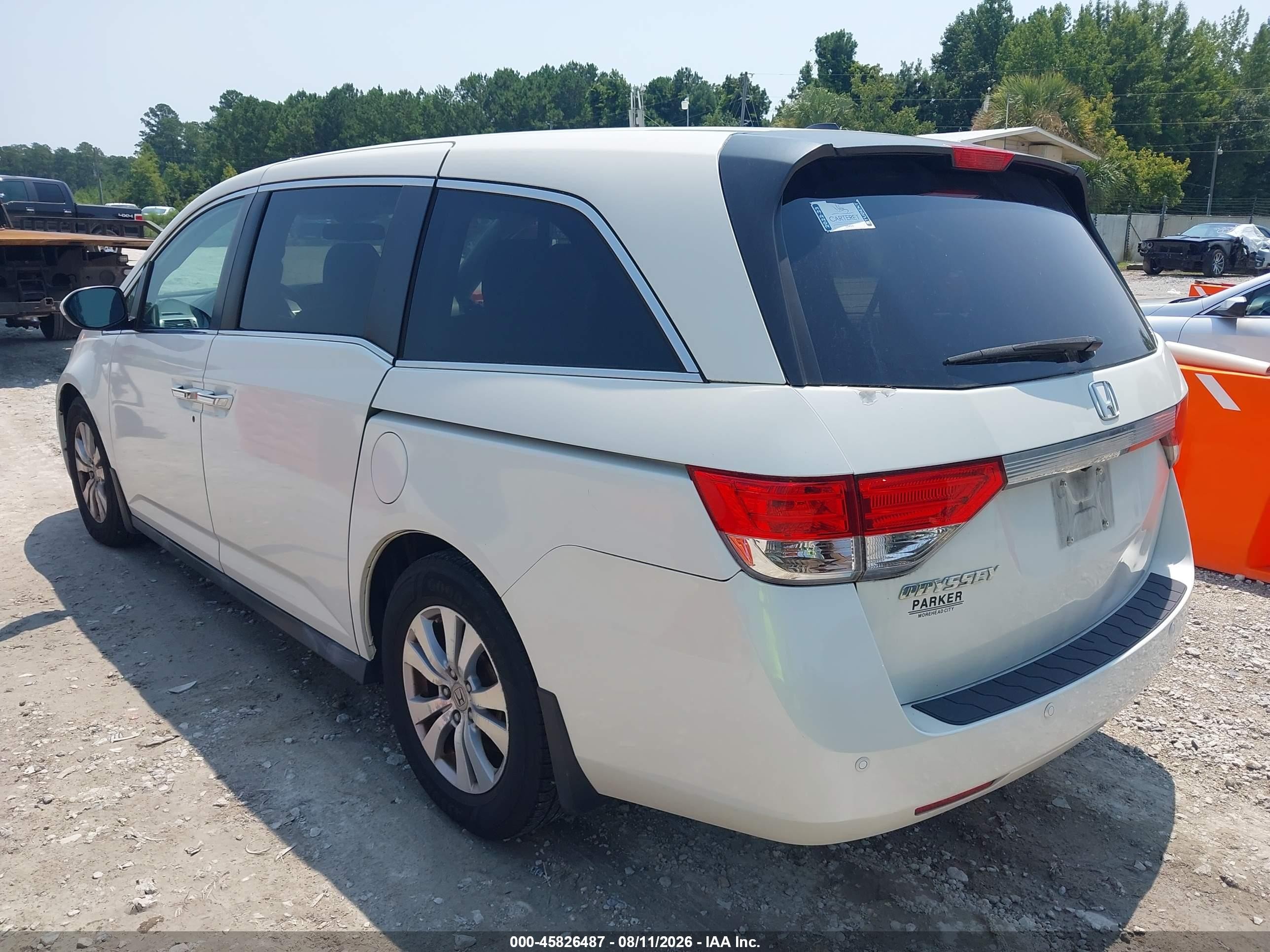 2015 Honda Odyssey Ex-l White vin: 5FNRL5H61FB026878
