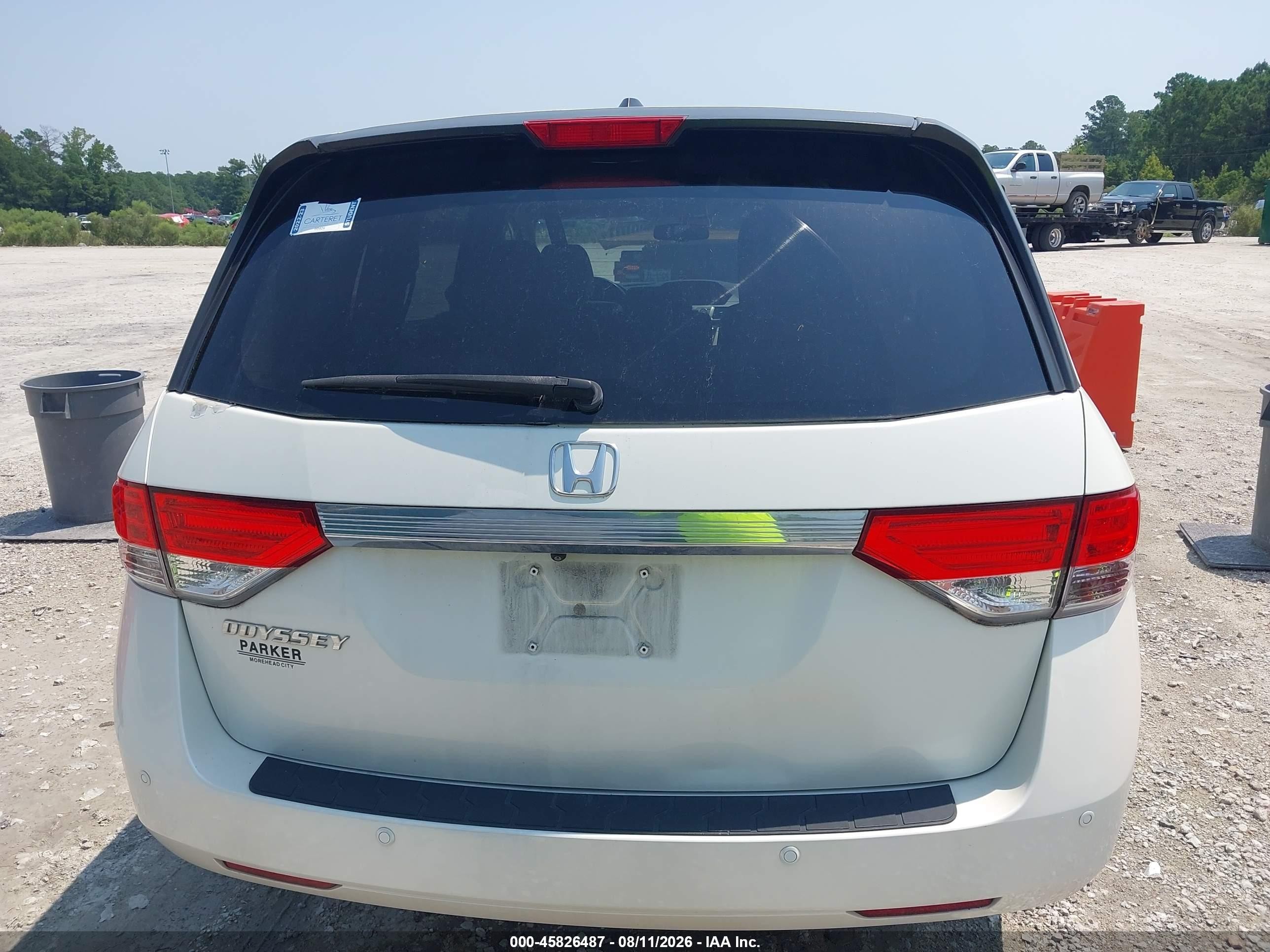 2015 Honda Odyssey Ex-l White vin: 5FNRL5H61FB026878