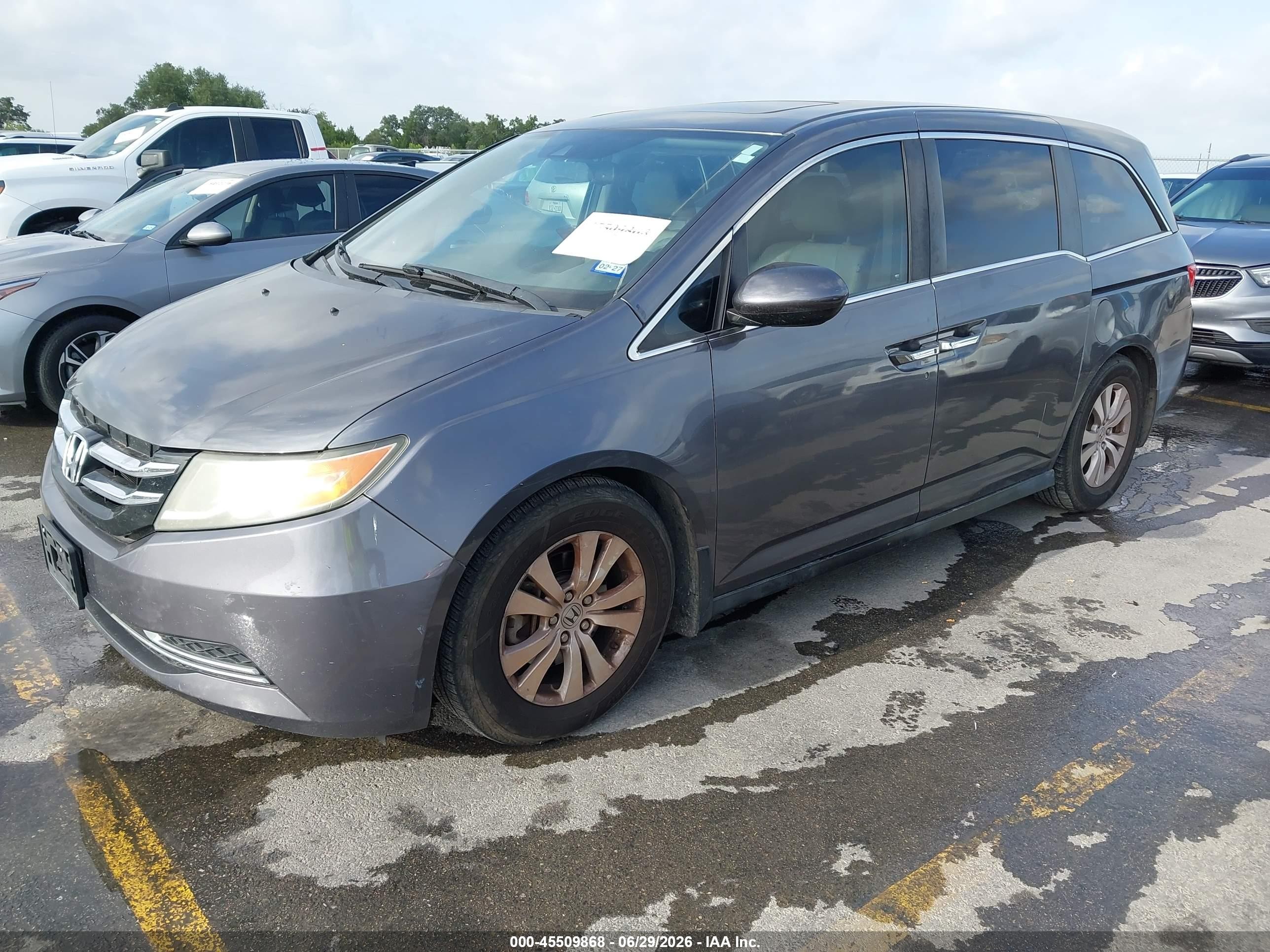 2015 Honda Odyssey Ex-l Gray vin: 5FNRL5H61FB045558