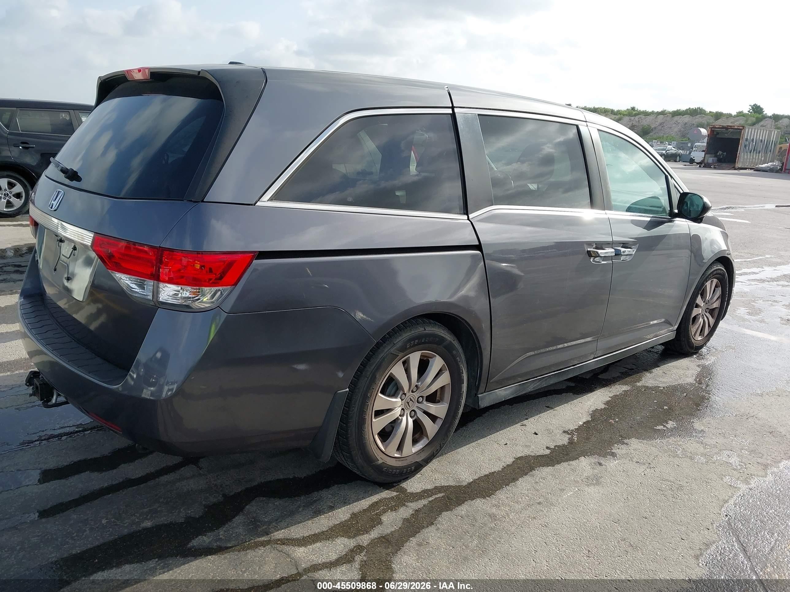 2015 Honda Odyssey Ex-l Gray vin: 5FNRL5H61FB045558