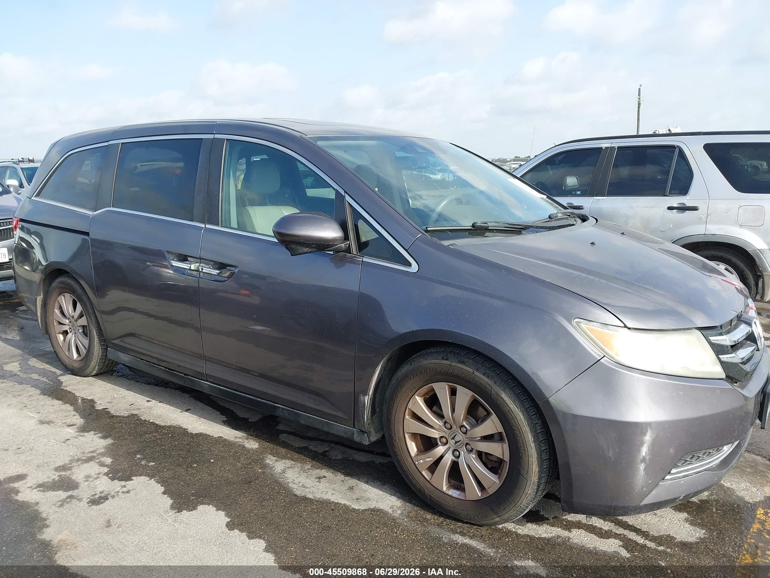2015 Honda Odyssey Ex-l Gray vin: 5FNRL5H61FB045558