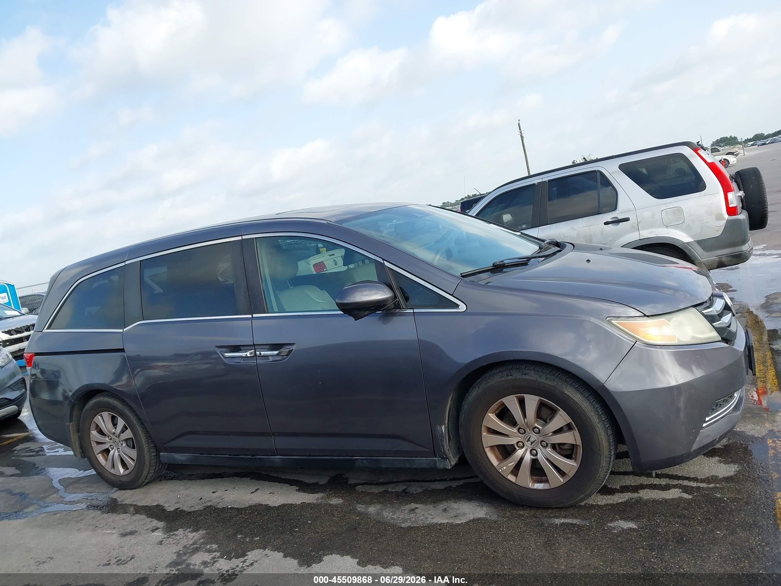 2015 Honda Odyssey Ex-l Gray vin: 5FNRL5H61FB045558