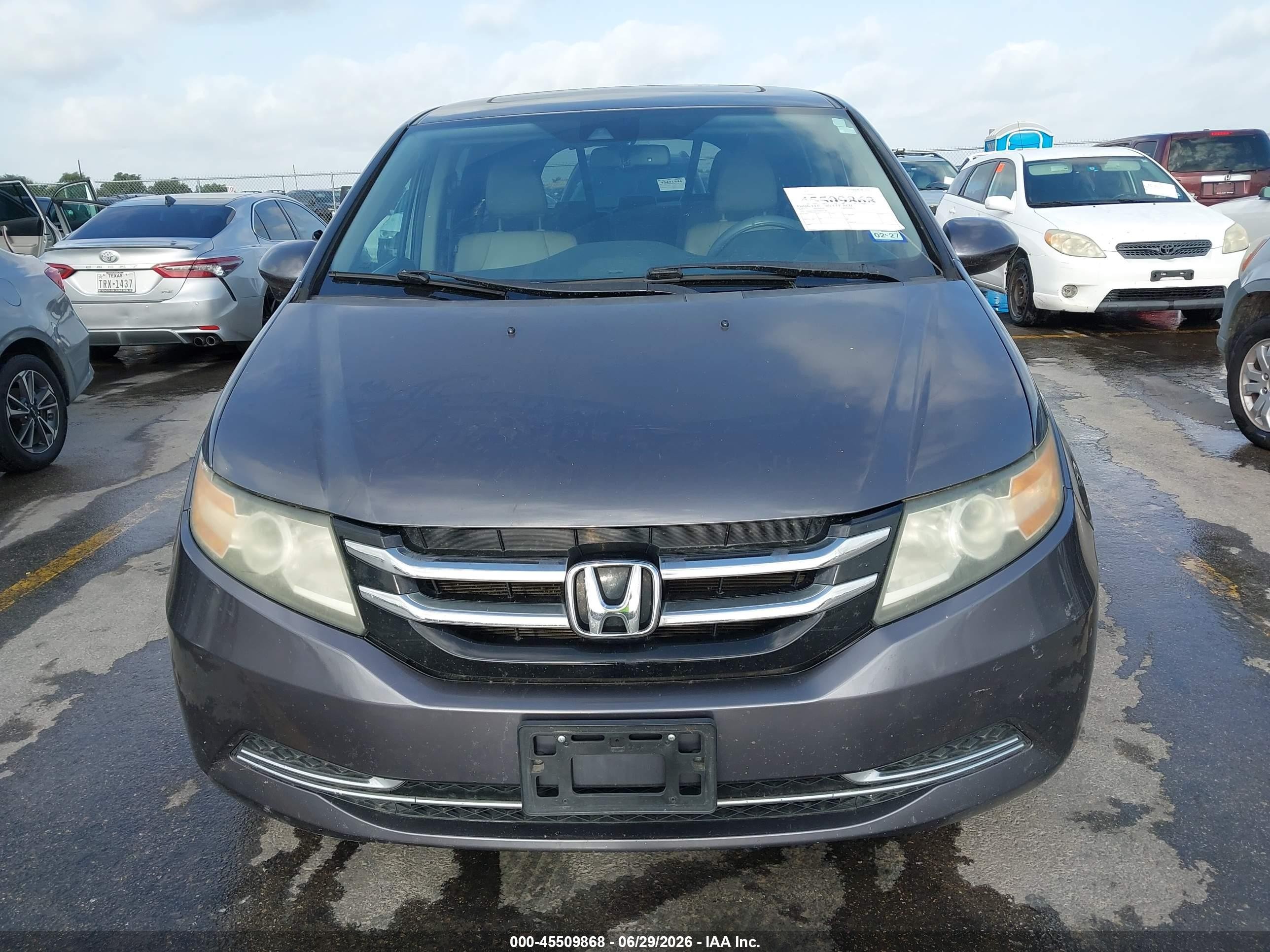 2015 Honda Odyssey Ex-l Gray vin: 5FNRL5H61FB045558