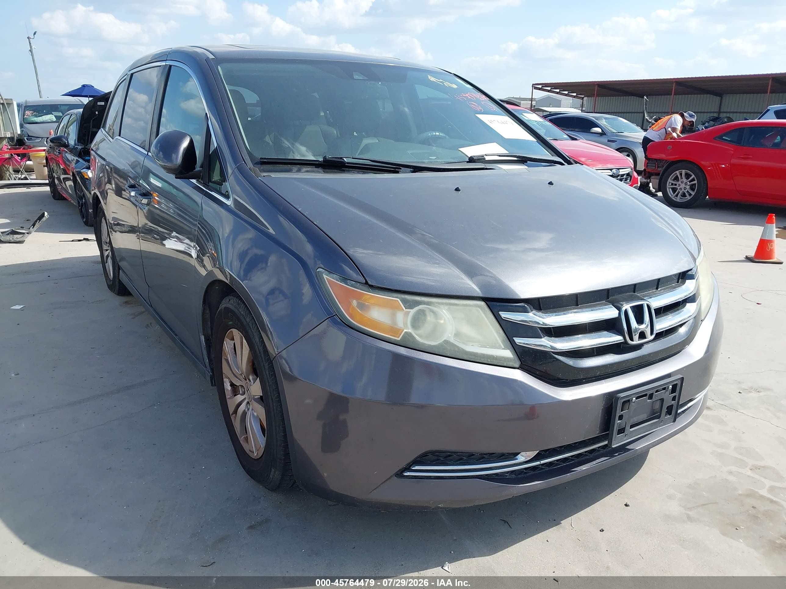 2015 Honda Odyssey Ex-l Gray vin: 5FNRL5H61FB045558