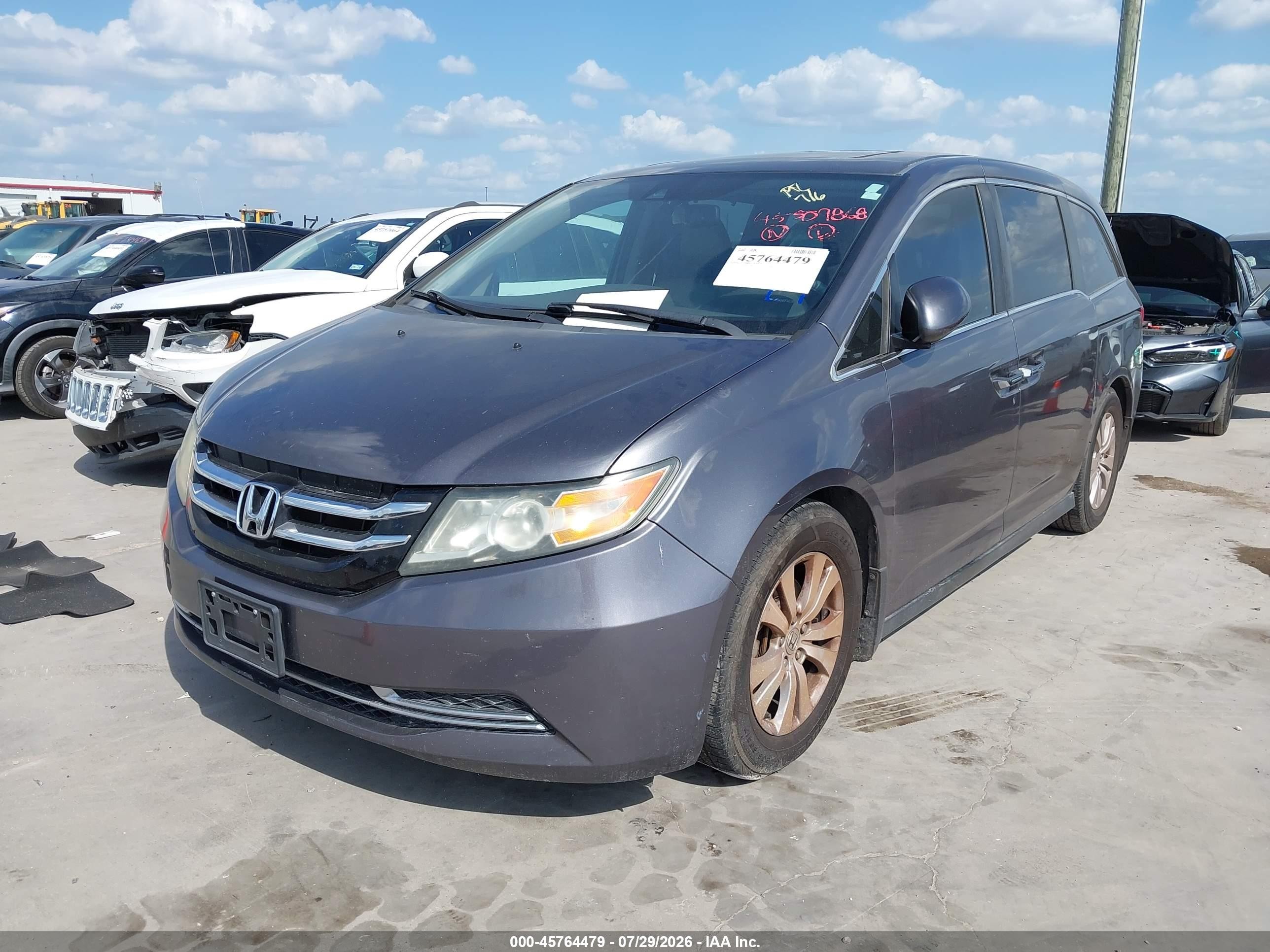 2015 Honda Odyssey Ex-l Gray vin: 5FNRL5H61FB045558
