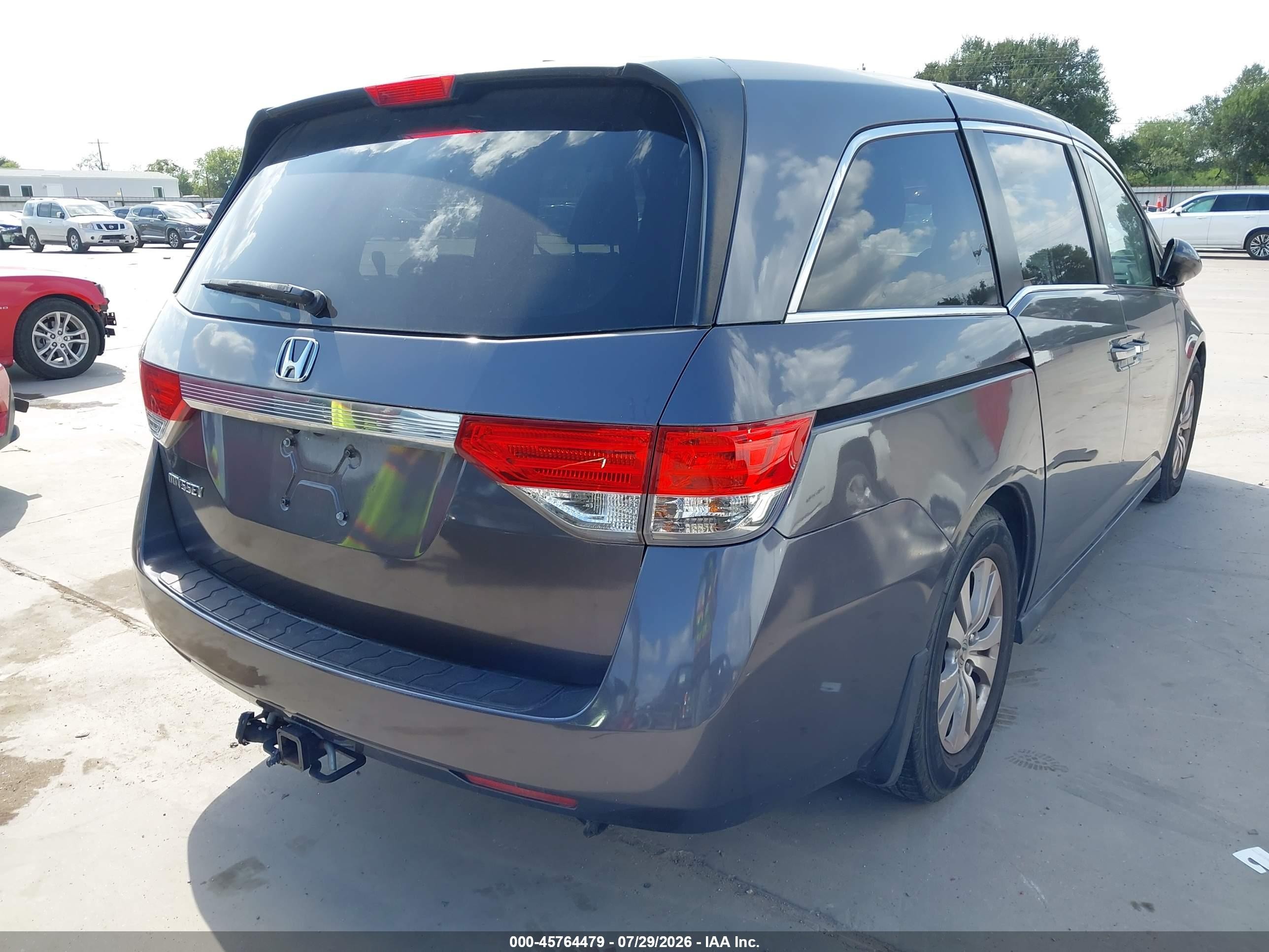 2015 Honda Odyssey Ex-l Gray vin: 5FNRL5H61FB045558