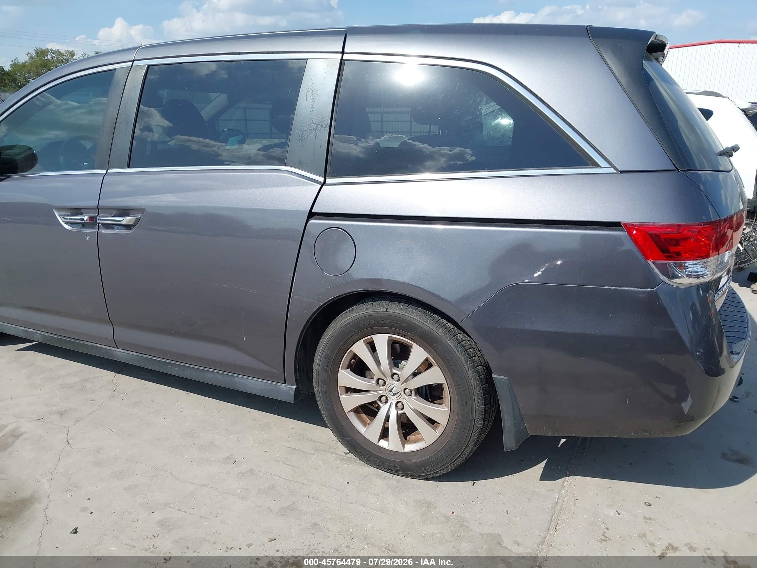 2015 Honda Odyssey Ex-l Gray vin: 5FNRL5H61FB045558