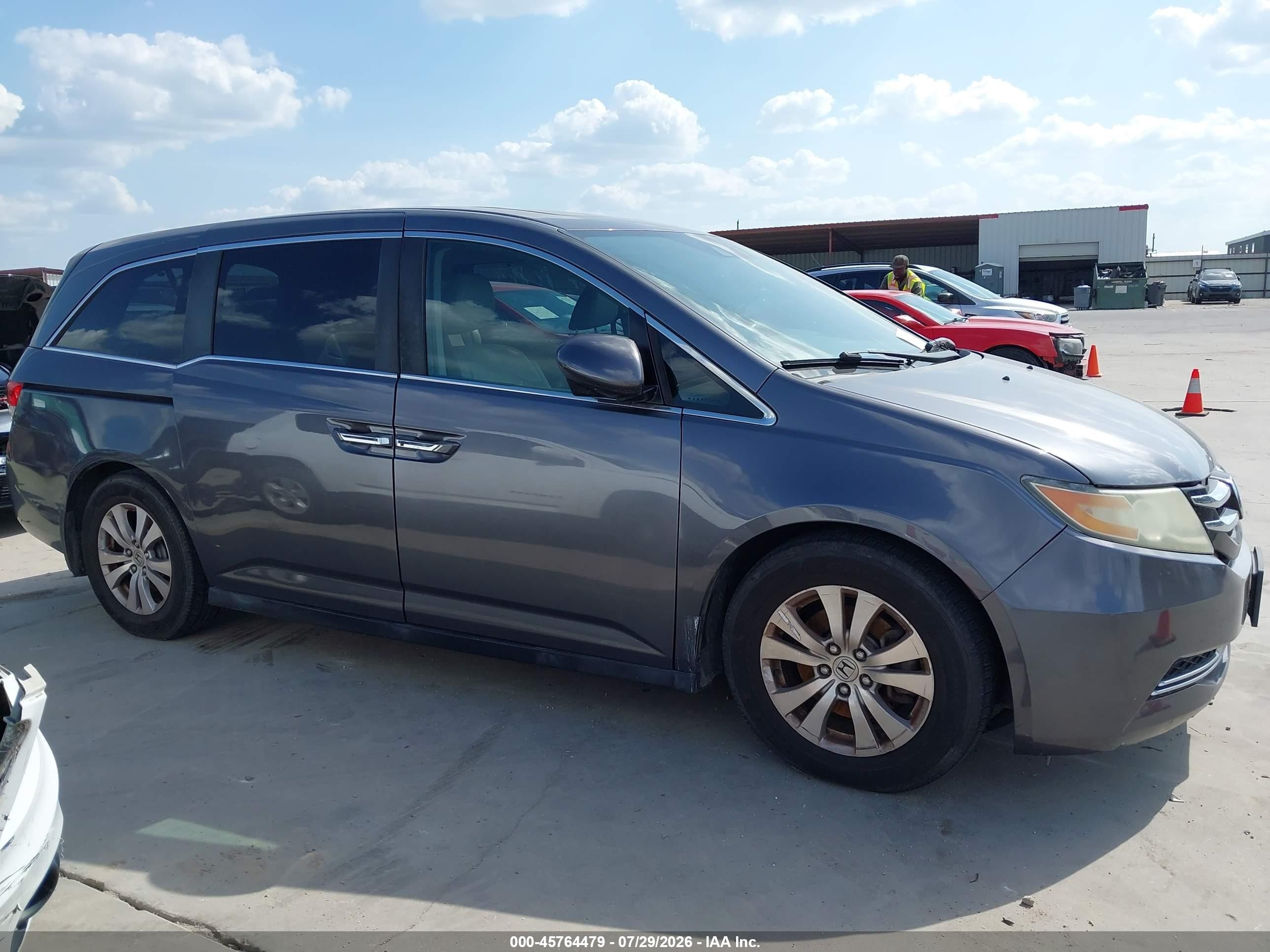 2015 Honda Odyssey Ex-l Gray vin: 5FNRL5H61FB045558