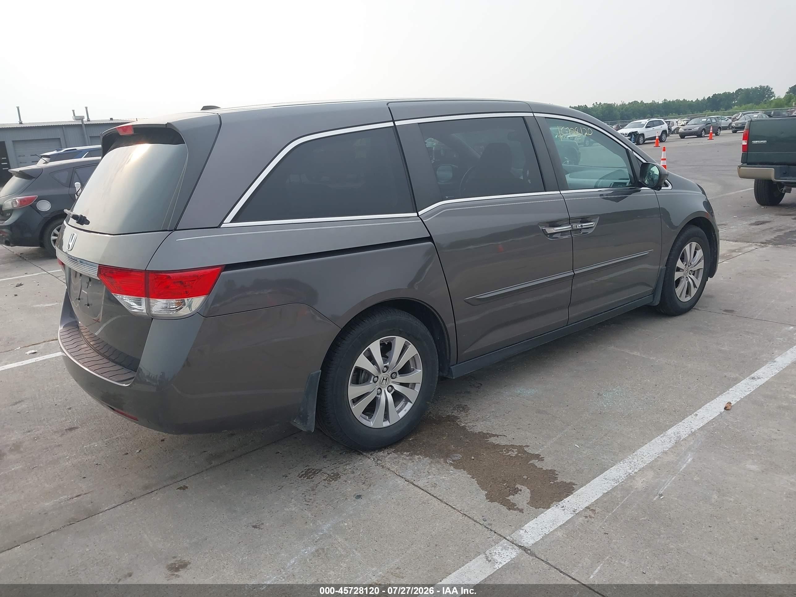 2015 Honda Odyssey Ex-l Gray vin: 5FNRL5H61FB075790