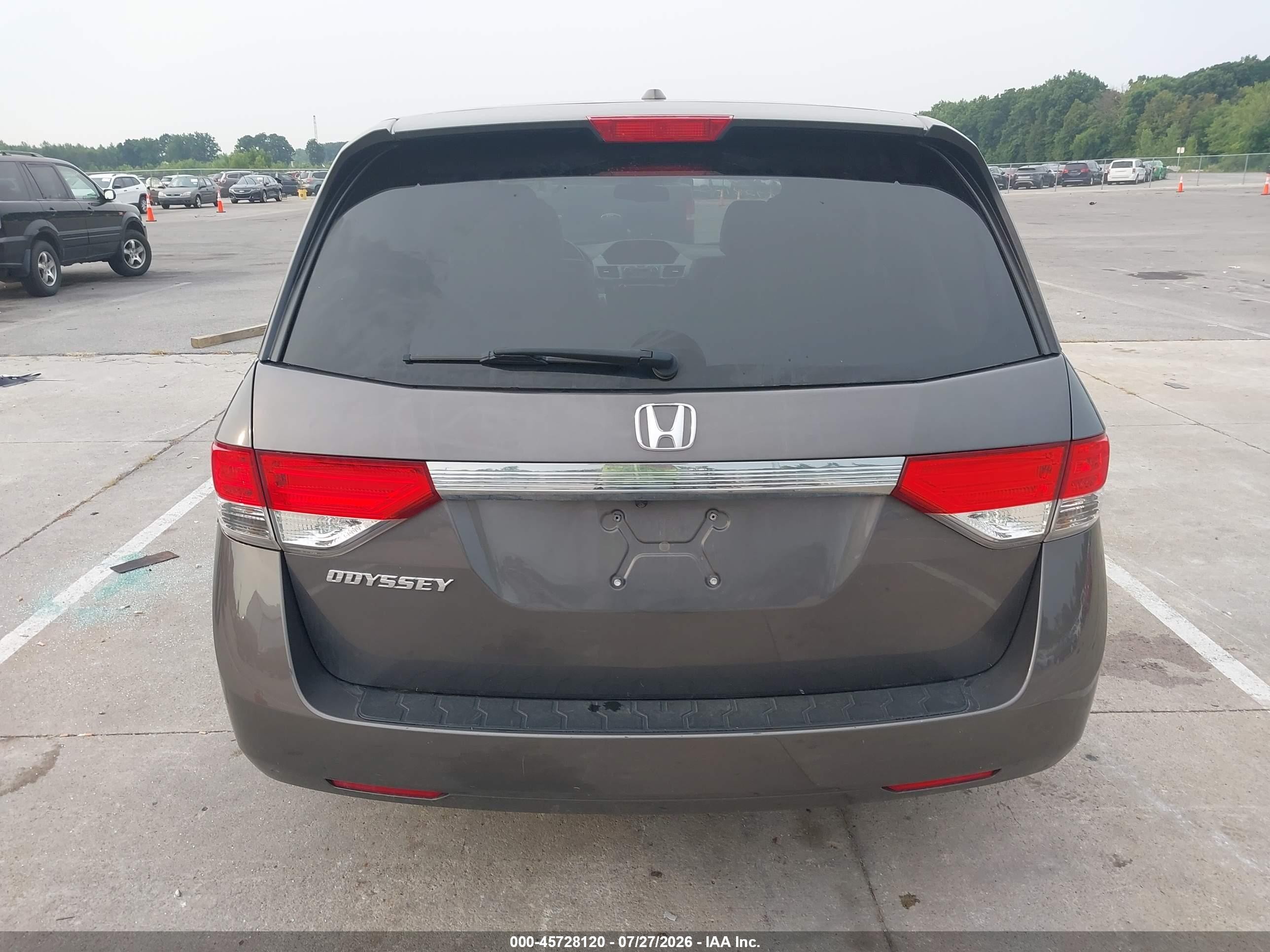 2015 Honda Odyssey Ex-l Gray vin: 5FNRL5H61FB075790