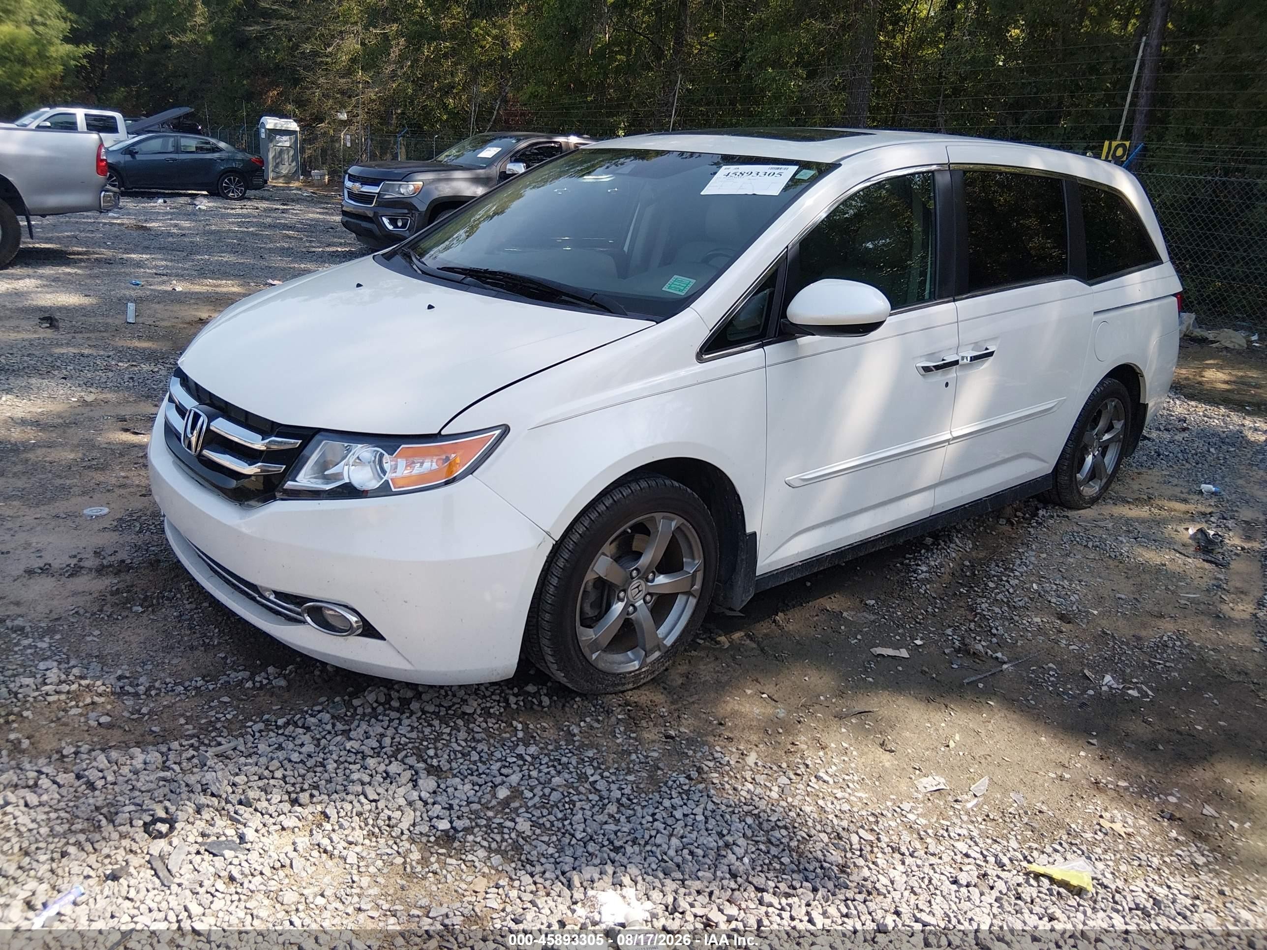 2015 Honda Odyssey Ex-l White vin: 5FNRL5H61FB106004