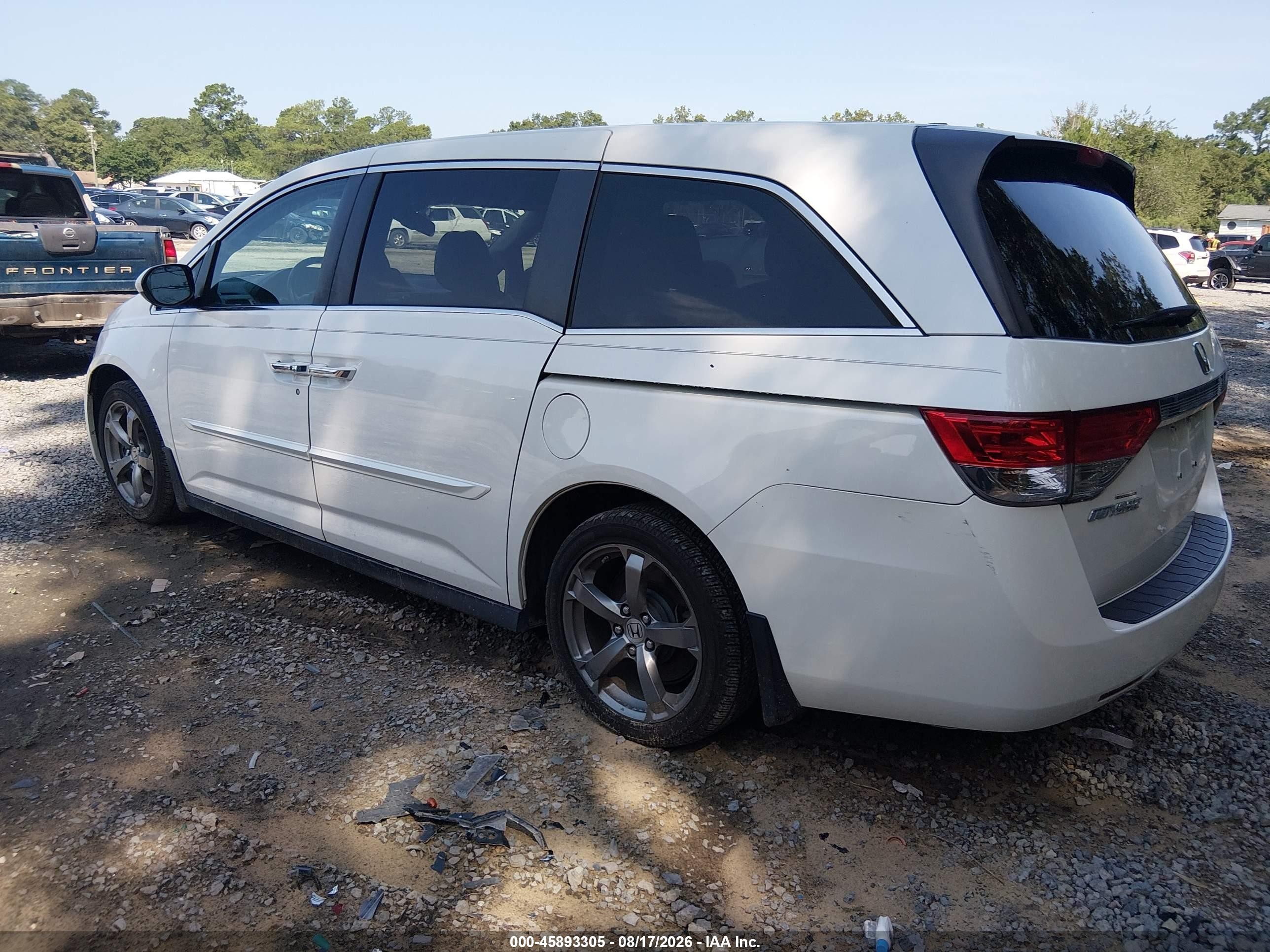 2015 Honda Odyssey Ex-l White vin: 5FNRL5H61FB106004