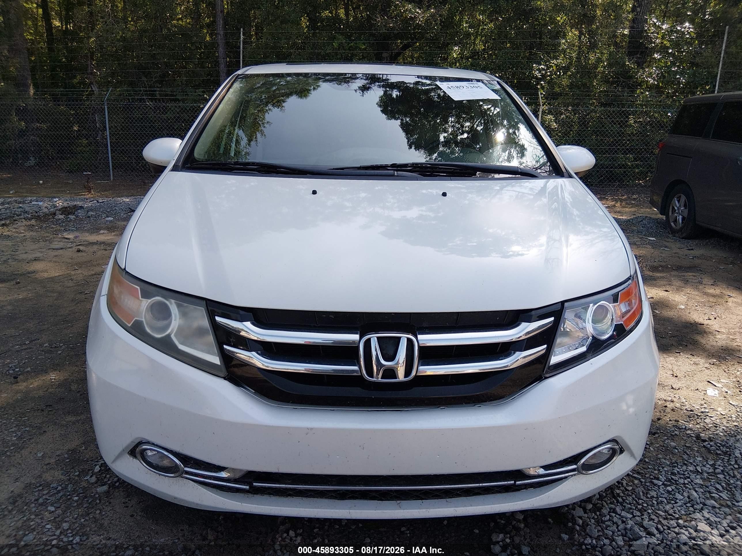 2015 Honda Odyssey Ex-l White vin: 5FNRL5H61FB106004