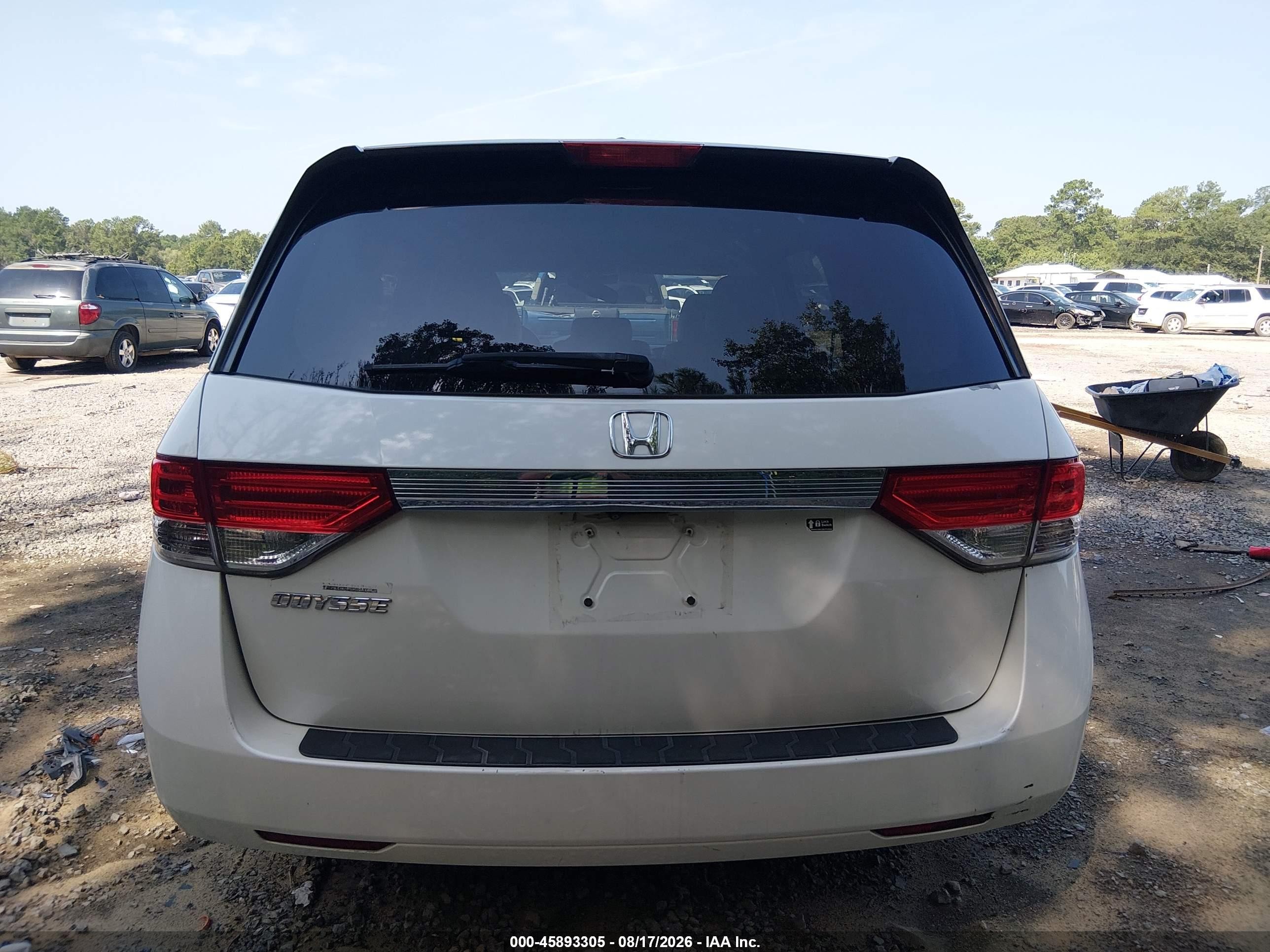 2015 Honda Odyssey Ex-l White vin: 5FNRL5H61FB106004