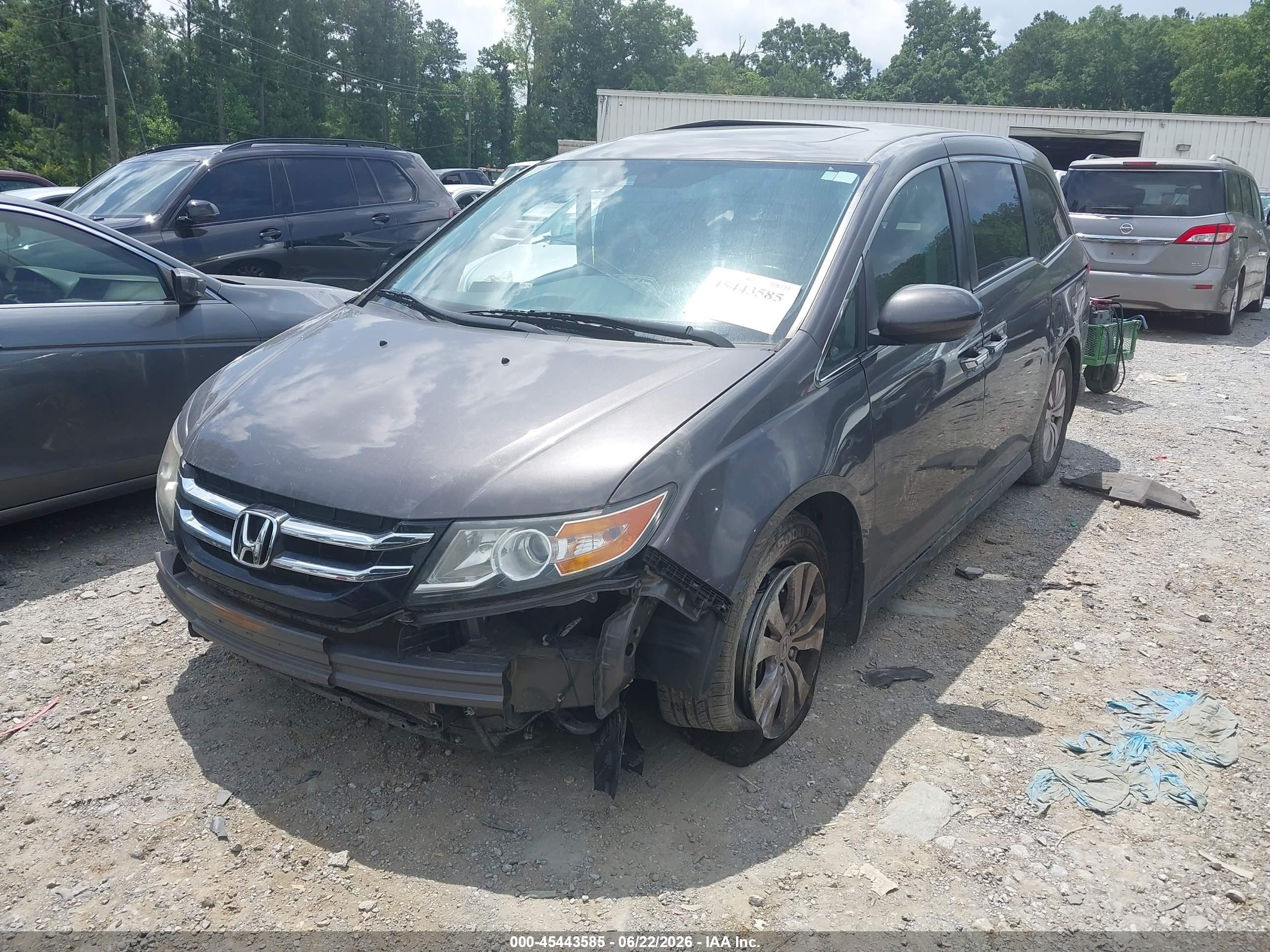 2015 Honda Odyssey Ex-l Серый vin: 5FNRL5H61FB118315