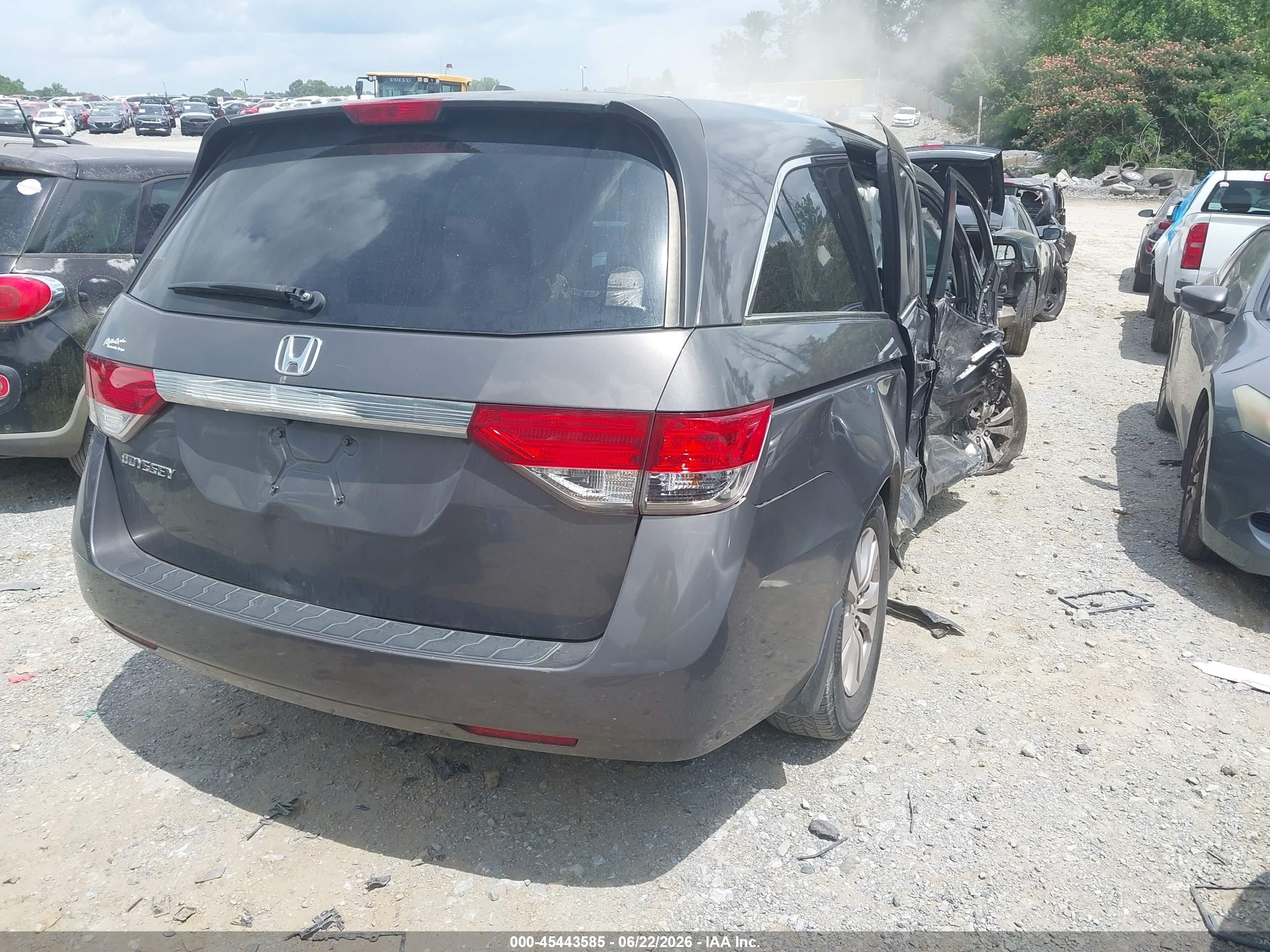 2015 Honda Odyssey Ex-l Серый vin: 5FNRL5H61FB118315