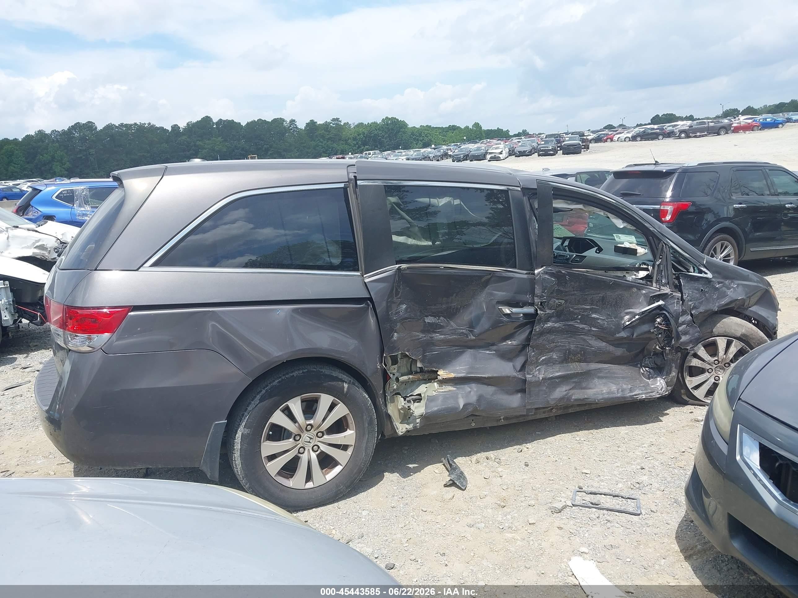 2015 Honda Odyssey Ex-l Серый vin: 5FNRL5H61FB118315