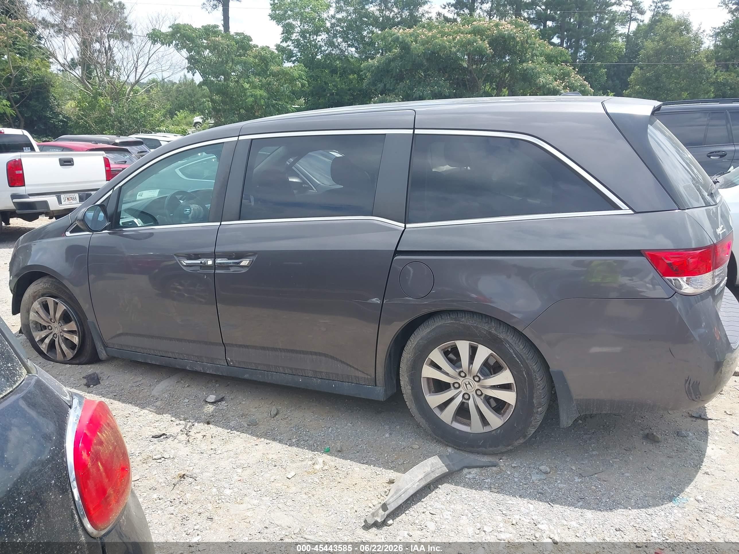 2015 Honda Odyssey Ex-l Серый vin: 5FNRL5H61FB118315