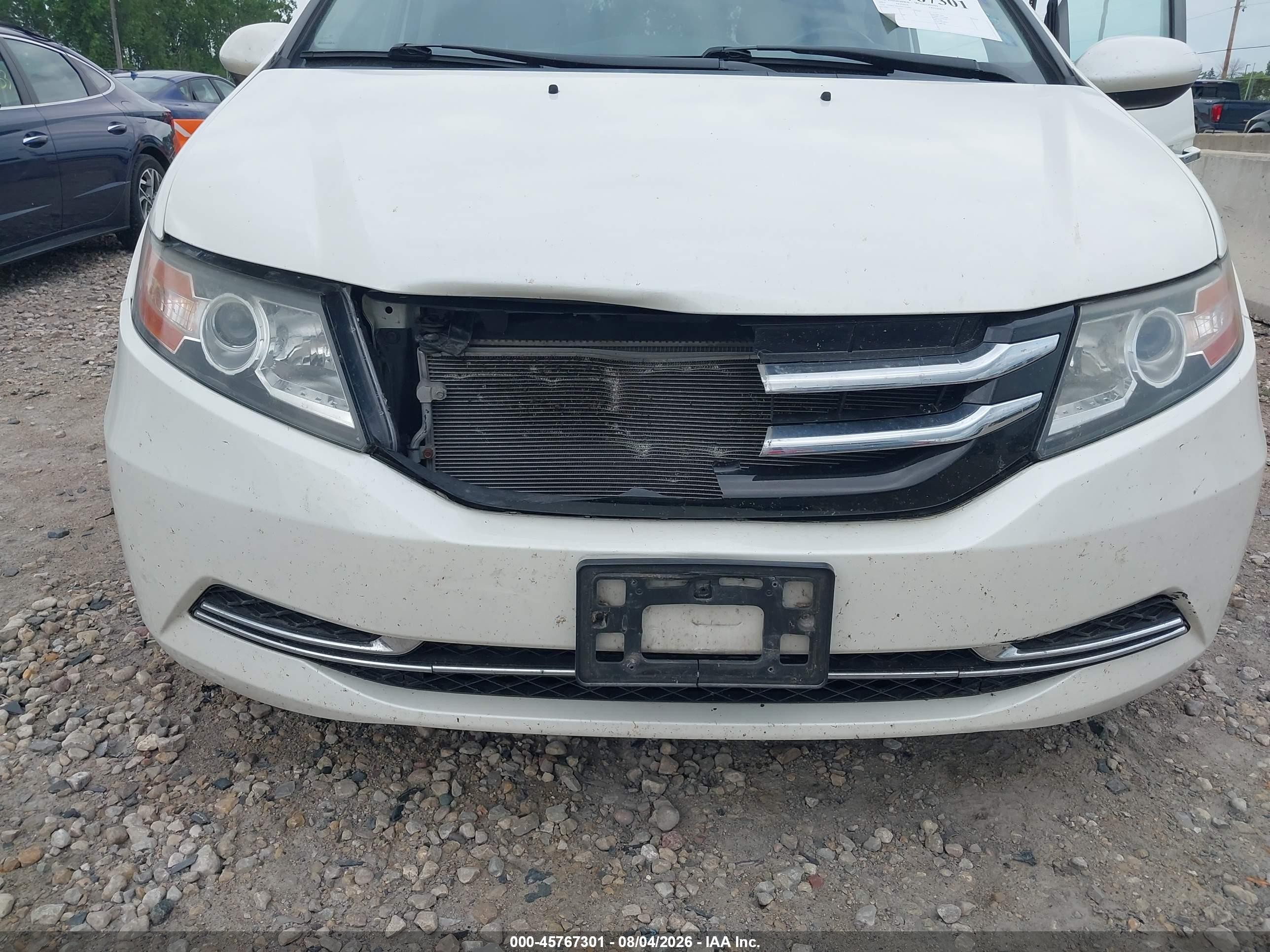 2015 Honda Odyssey Ex-l White vin: 5FNRL5H61FB122901