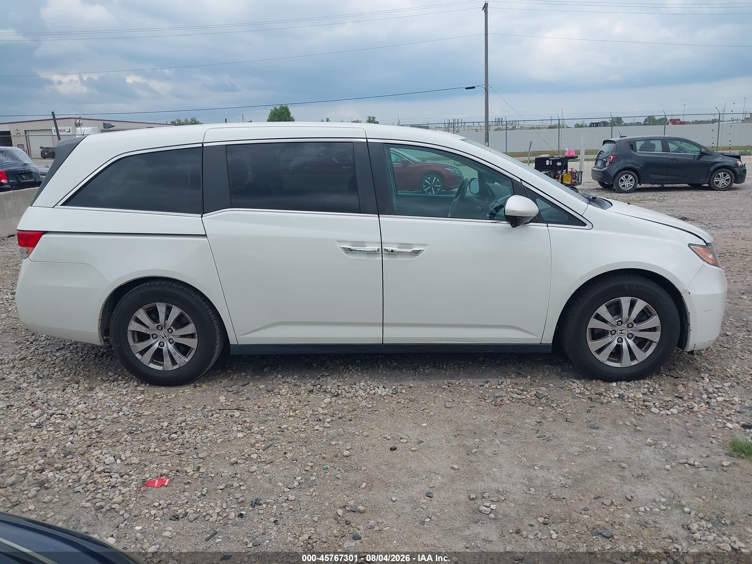 2015 Honda Odyssey Ex-l White vin: 5FNRL5H61FB122901