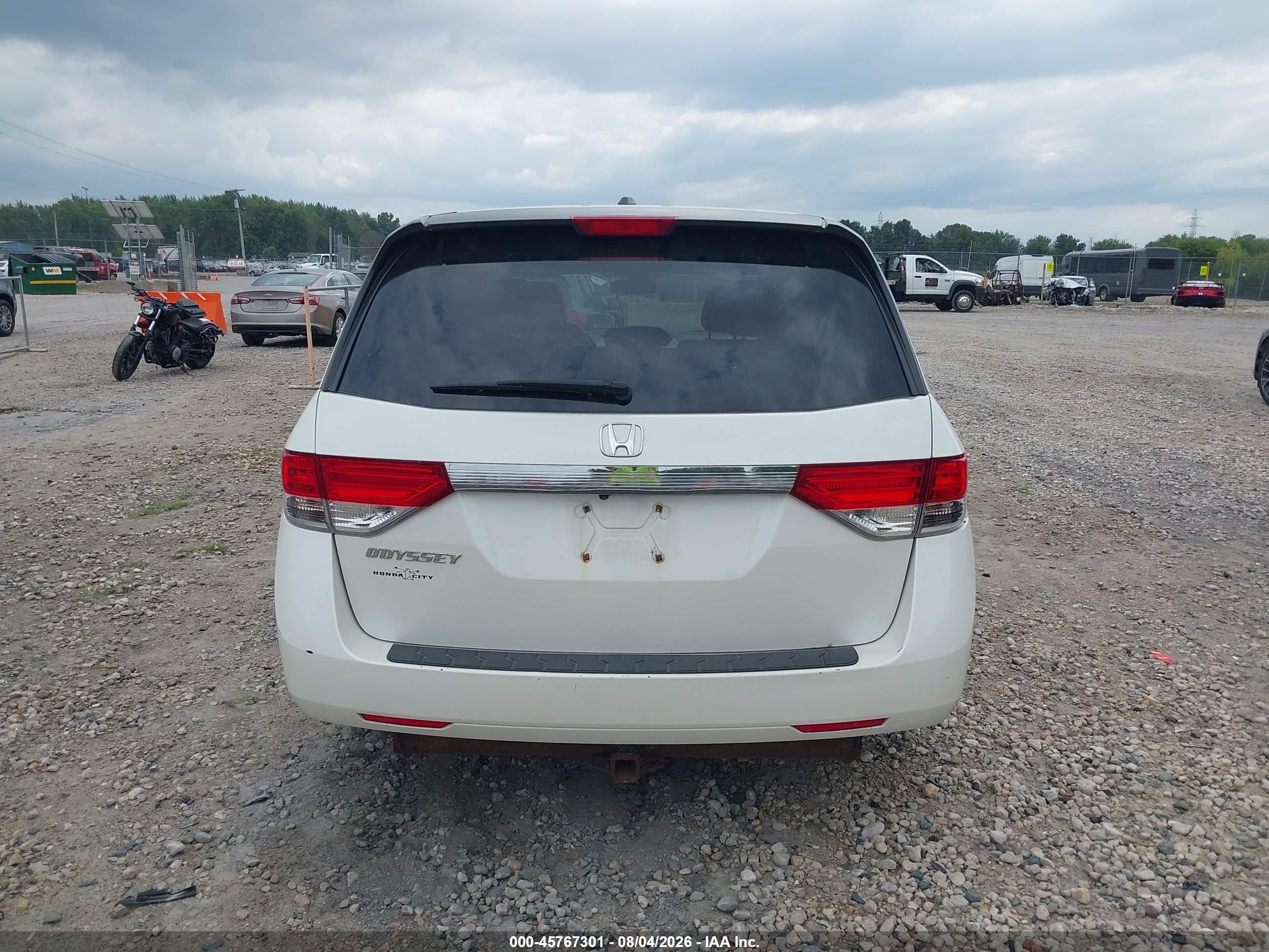 2015 Honda Odyssey Ex-l White vin: 5FNRL5H61FB122901