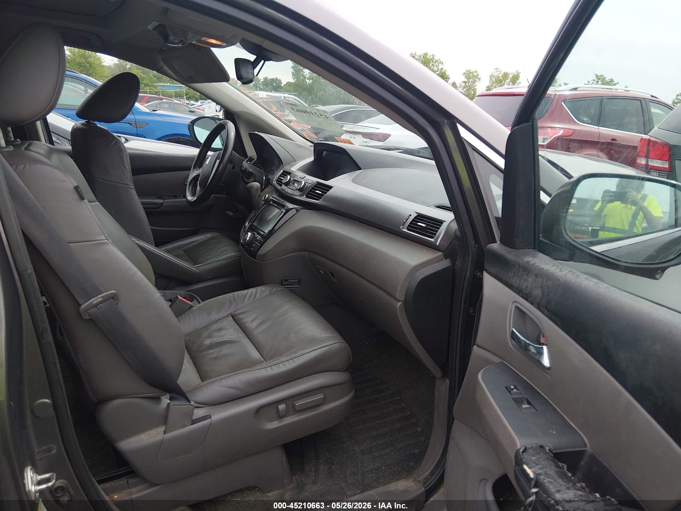 2015 Honda Odyssey Ex-l Gray vin: 5FNRL5H61FB130691