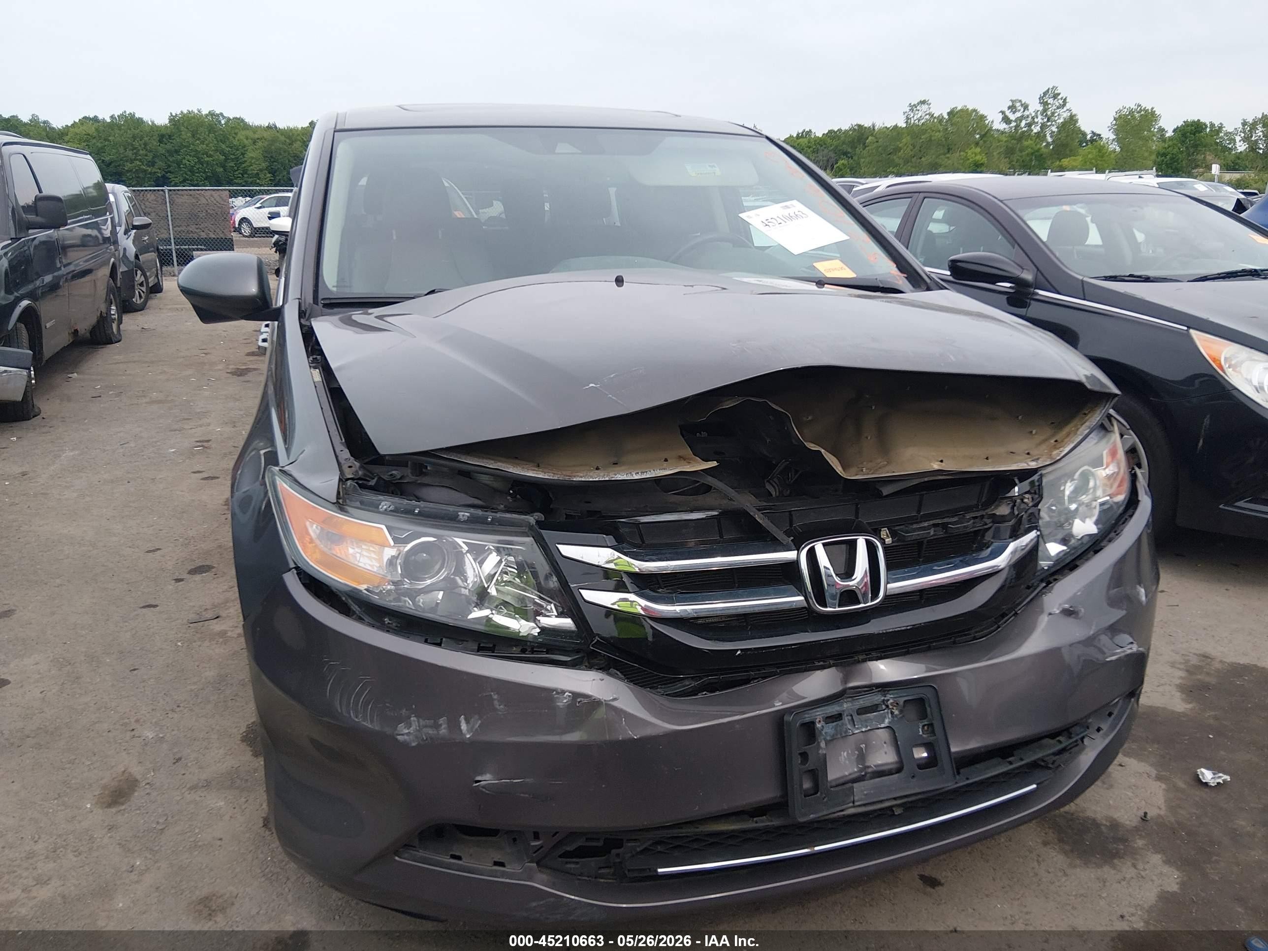 2015 Honda Odyssey Ex-l Gray vin: 5FNRL5H61FB130691