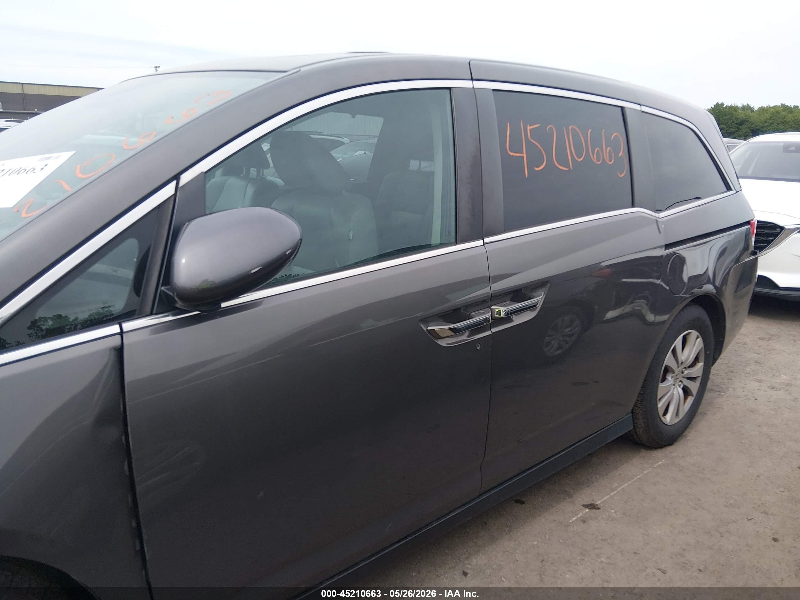 2015 Honda Odyssey Ex-l Gray vin: 5FNRL5H61FB130691