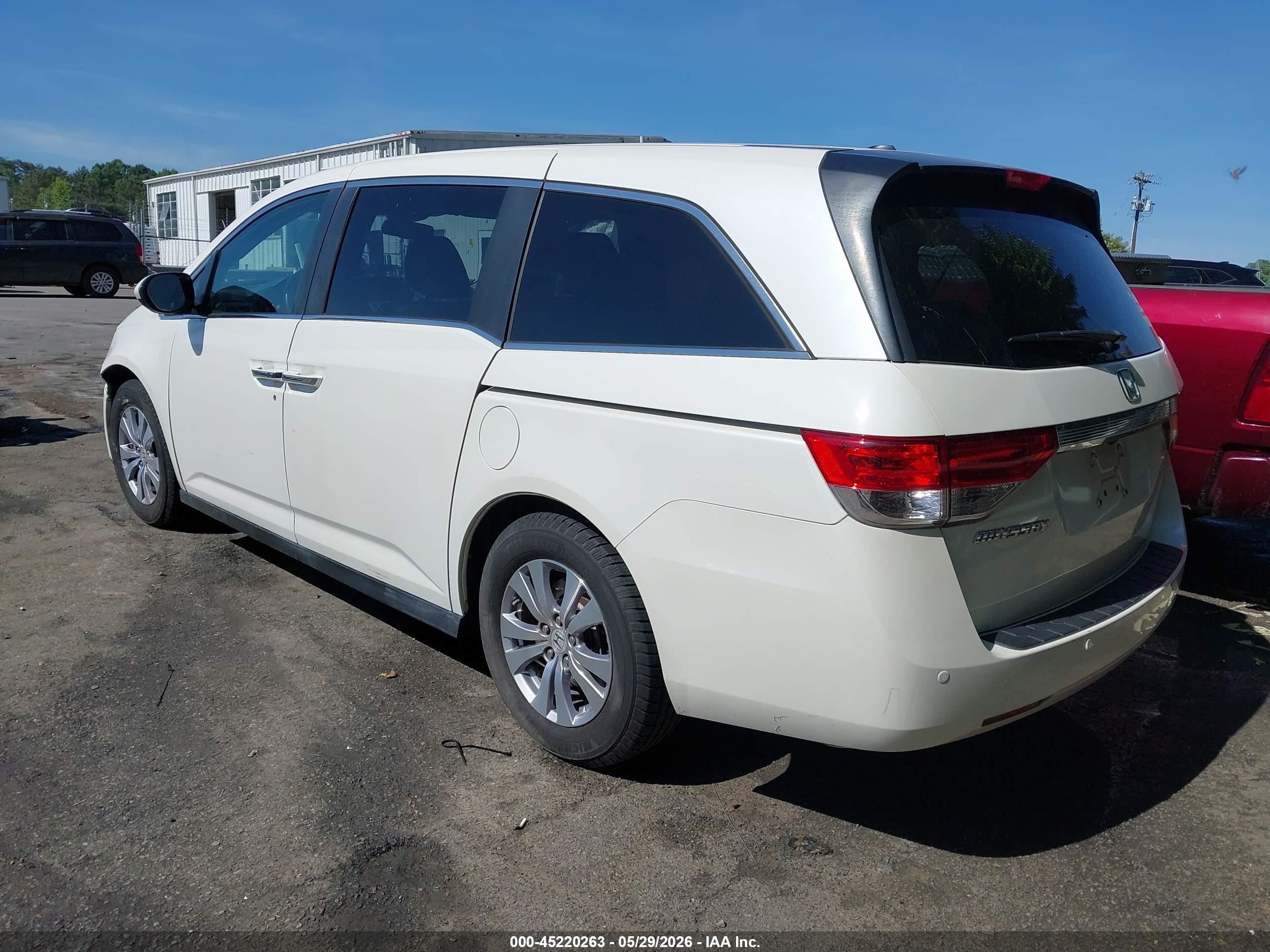 2016 Honda Odyssey Ex-l White vin: 5FNRL5H61GB036070