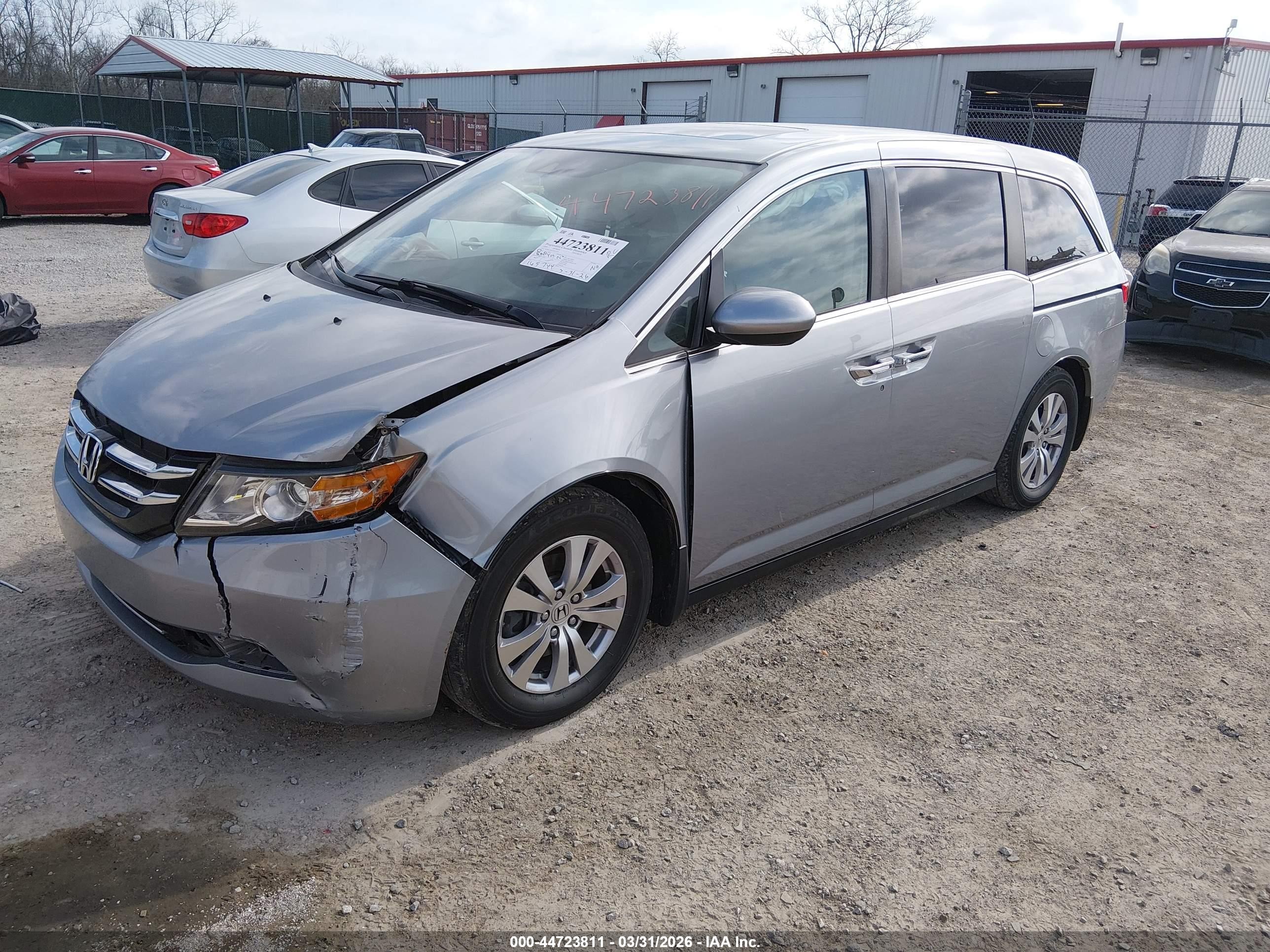 2016 Honda Odyssey Ex-l Silver vin: 5FNRL5H61GB115299