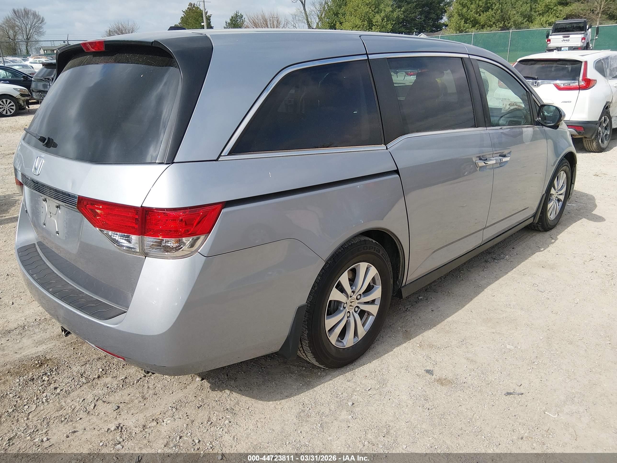 2016 Honda Odyssey Ex-l Silver vin: 5FNRL5H61GB115299