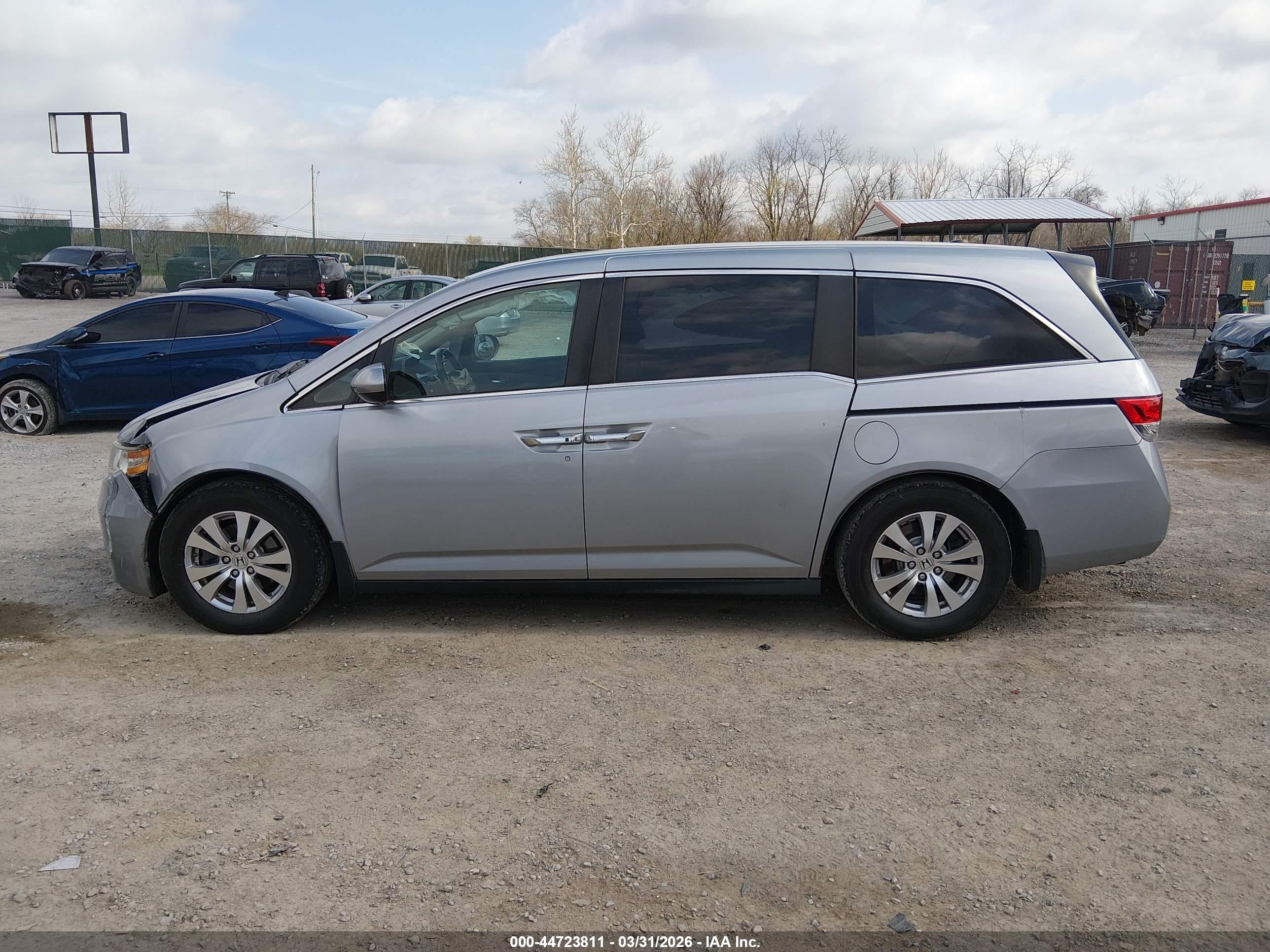 2016 Honda Odyssey Ex-l Silver vin: 5FNRL5H61GB115299