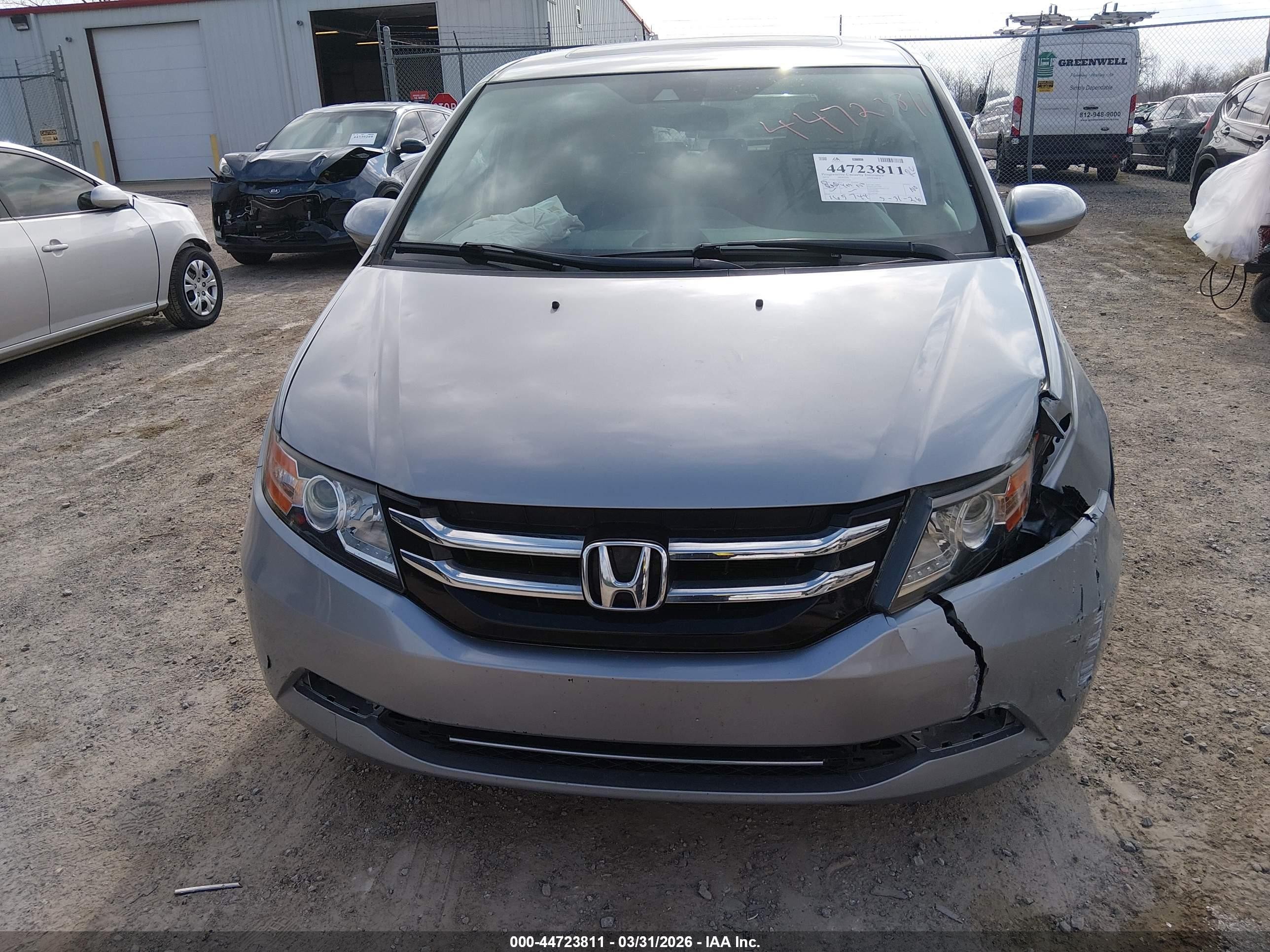 2016 Honda Odyssey Ex-l Silver vin: 5FNRL5H61GB115299