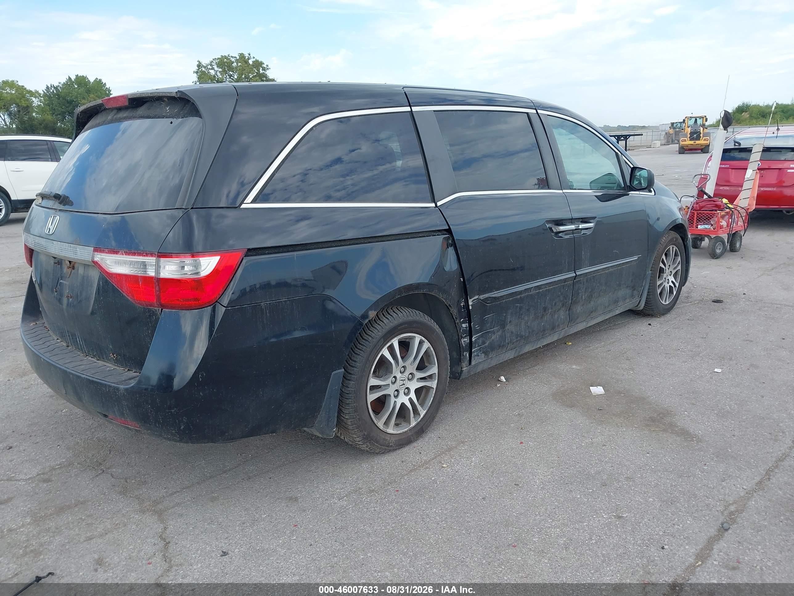 2011 Honda Odyssey Ex-l Black vin: 5FNRL5H62BB005063
