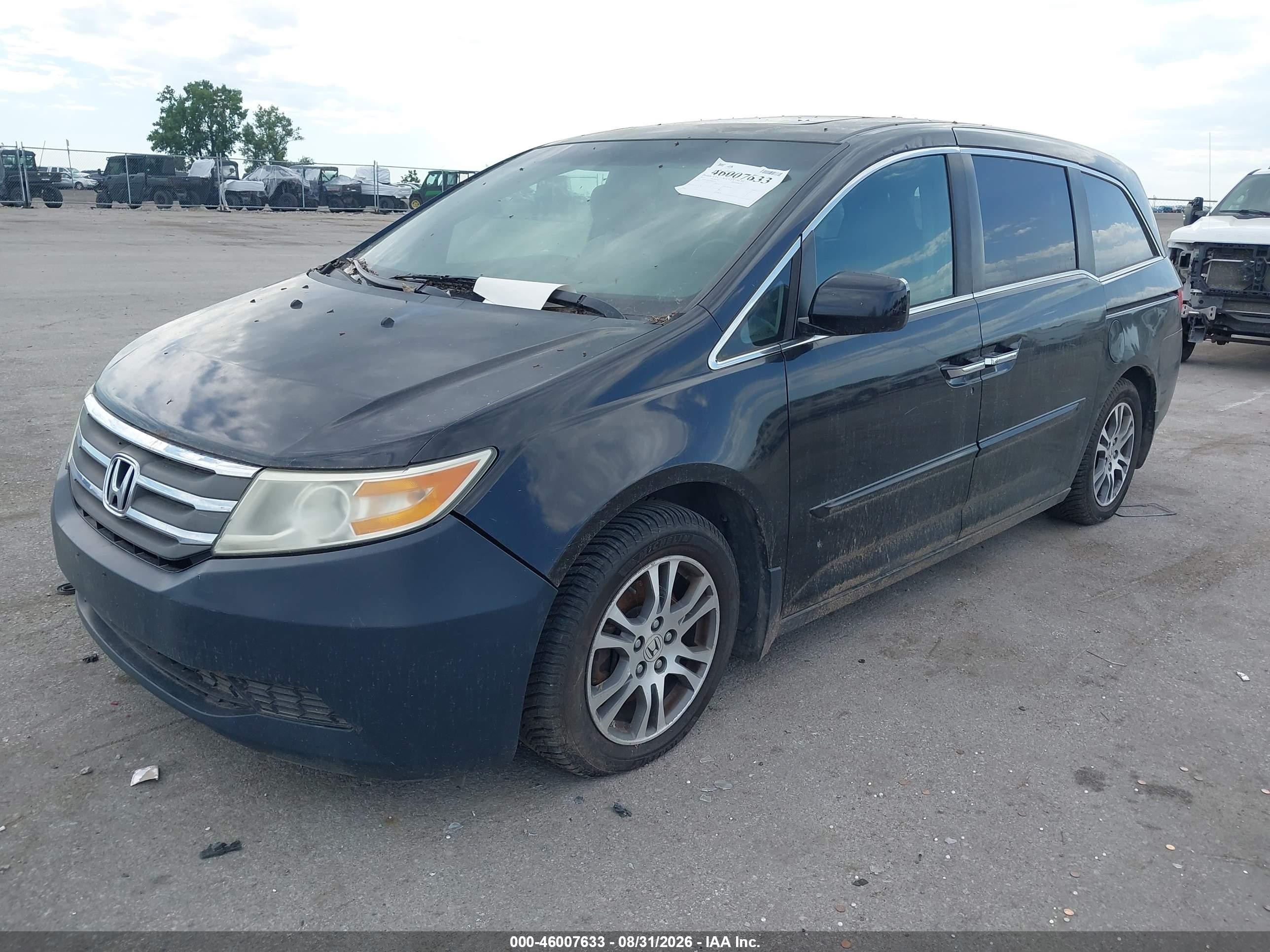 2011 Honda Odyssey Ex-l Black vin: 5FNRL5H62BB005063