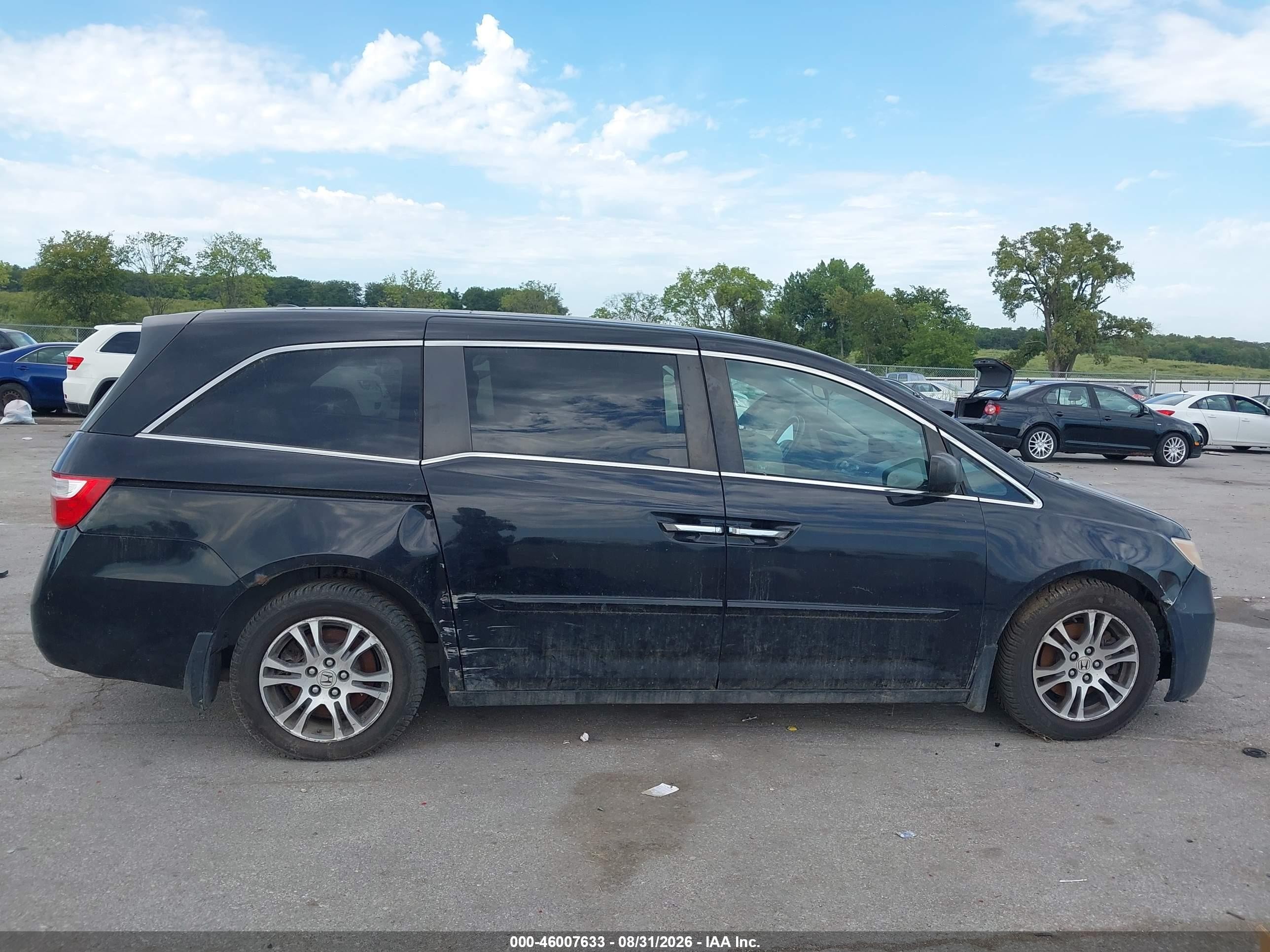 2011 Honda Odyssey Ex-l Black vin: 5FNRL5H62BB005063