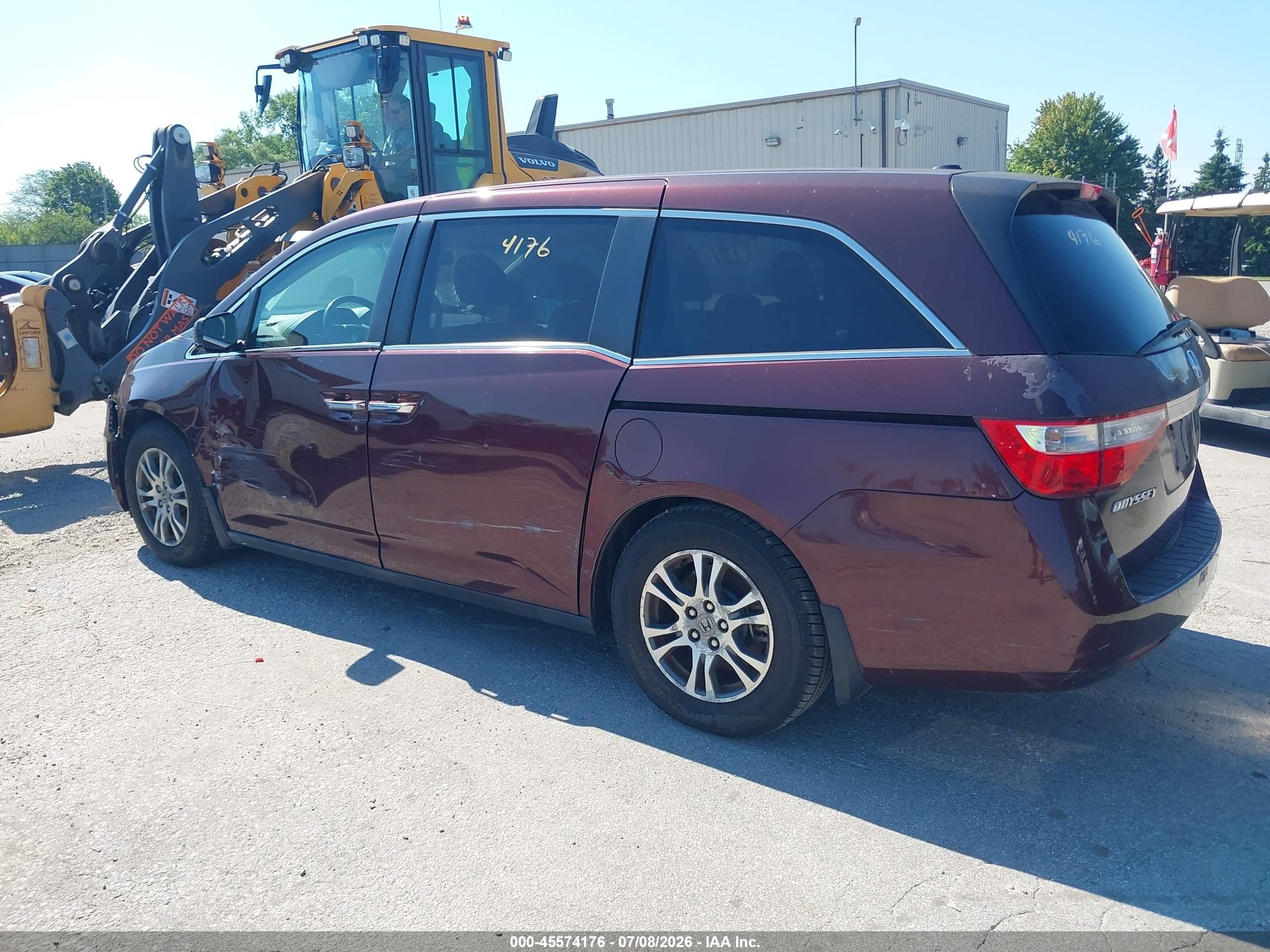 2011 Honda Odyssey Ex-l Maroon vin: 5FNRL5H62BB007802