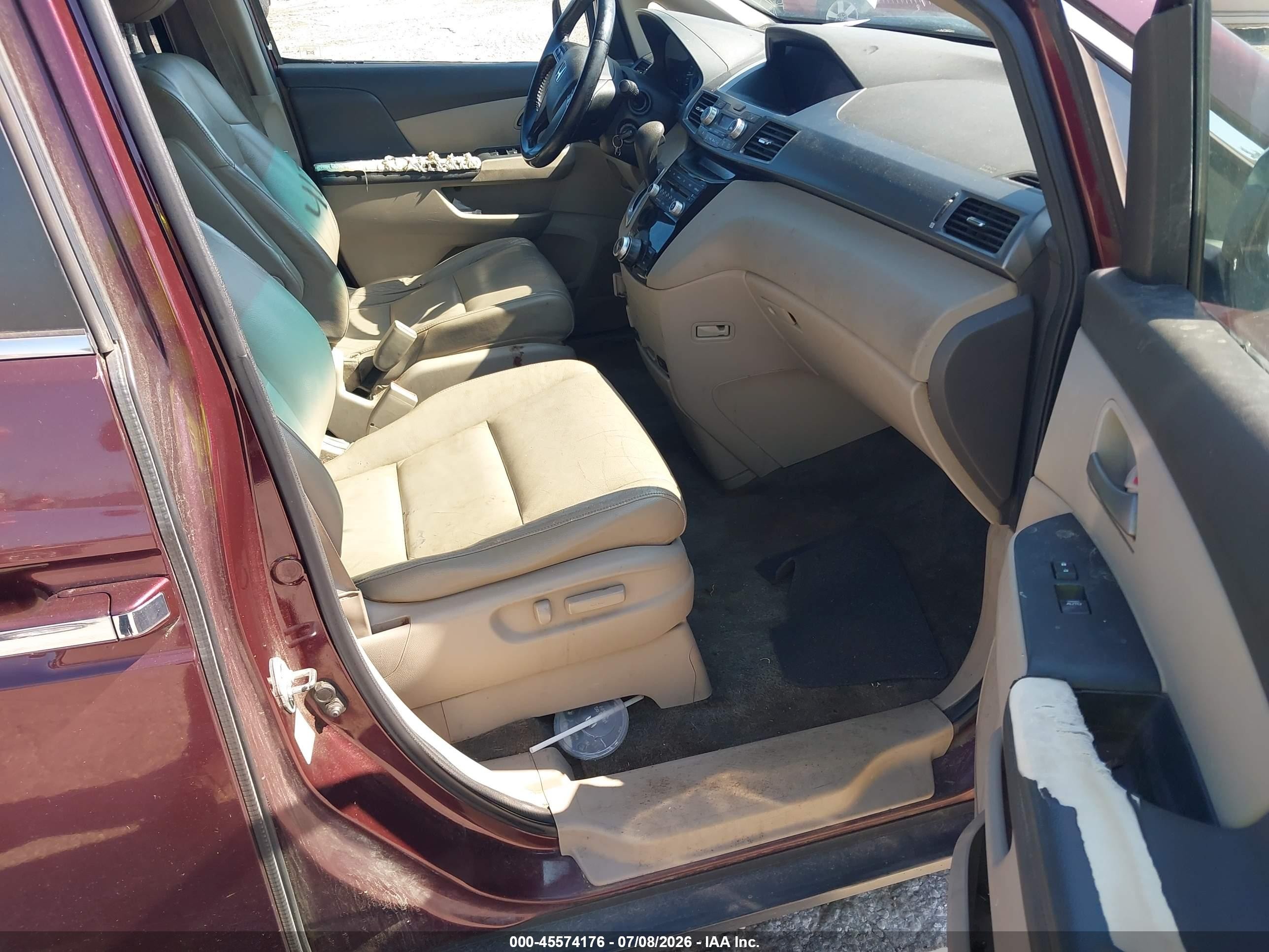 2011 Honda Odyssey Ex-l Maroon vin: 5FNRL5H62BB007802