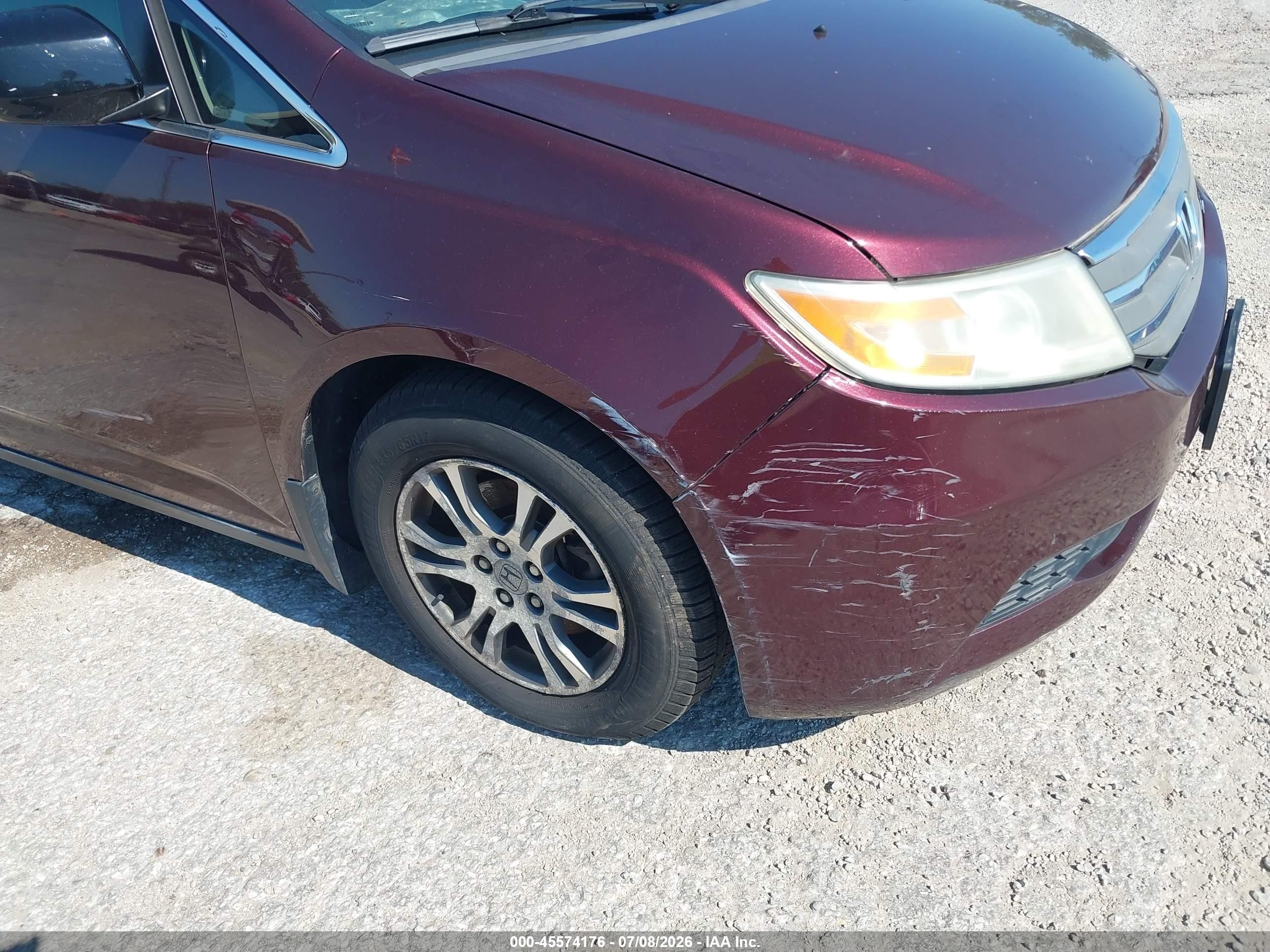 2011 Honda Odyssey Ex-l Maroon vin: 5FNRL5H62BB007802