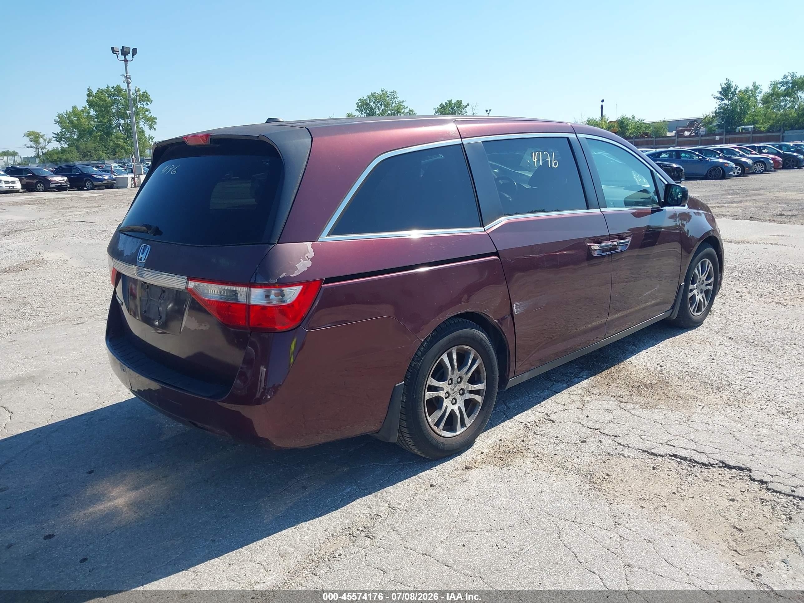 2011 Honda Odyssey Ex-l Maroon vin: 5FNRL5H62BB007802