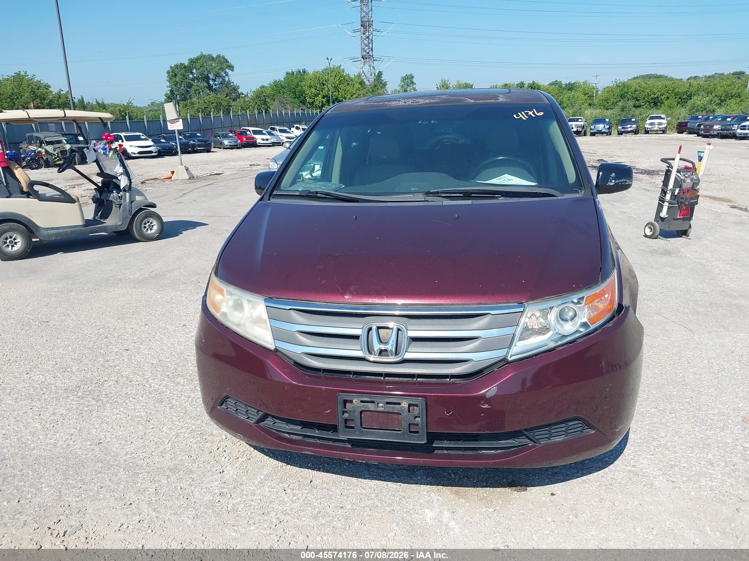 2011 Honda Odyssey Ex-l Maroon vin: 5FNRL5H62BB007802
